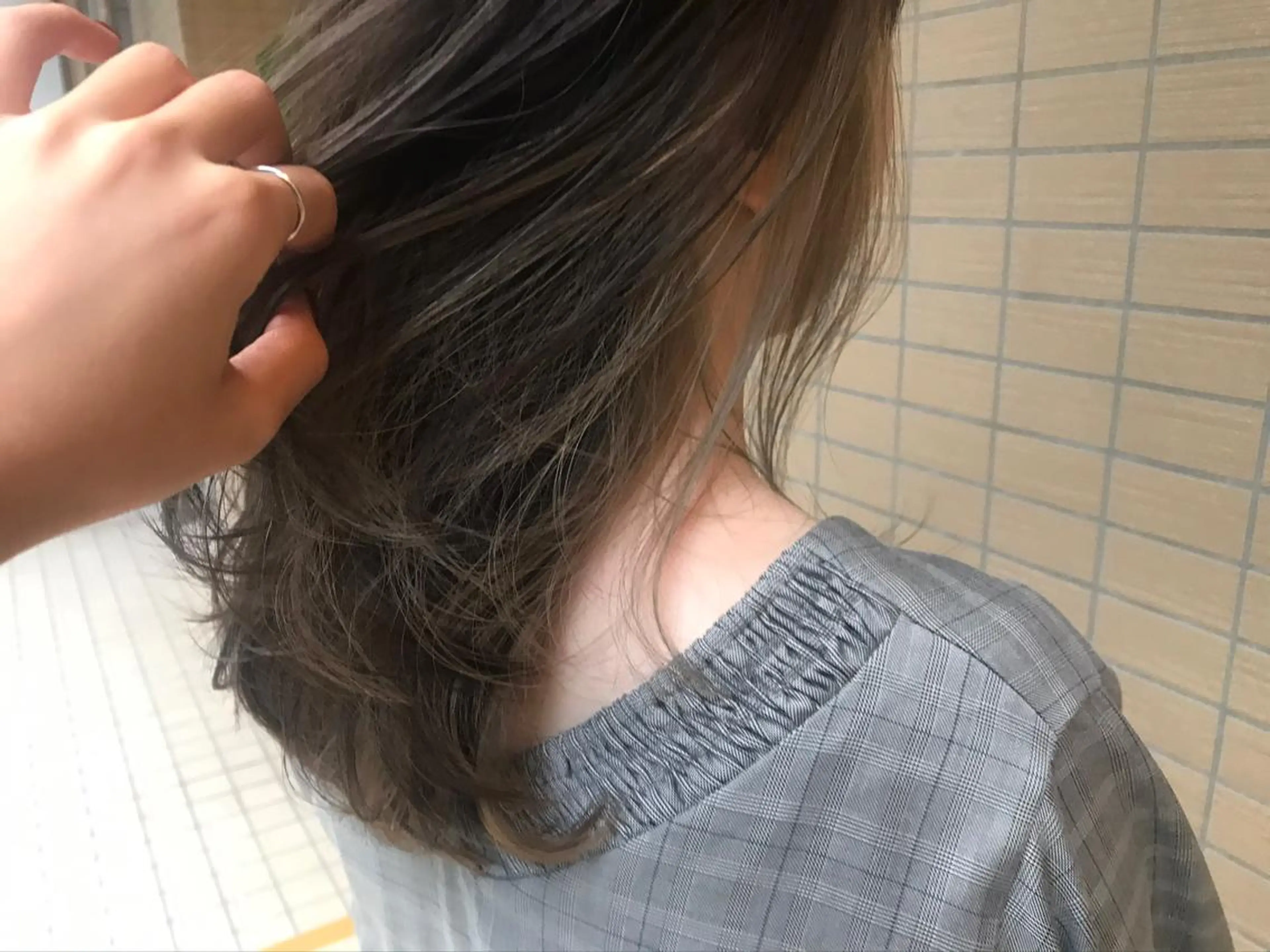 カラー ベージュカラー インナーカラー シェアサロンコネクト所属・Chiho/ 博多/パーマ/ボブのヘアスタイル