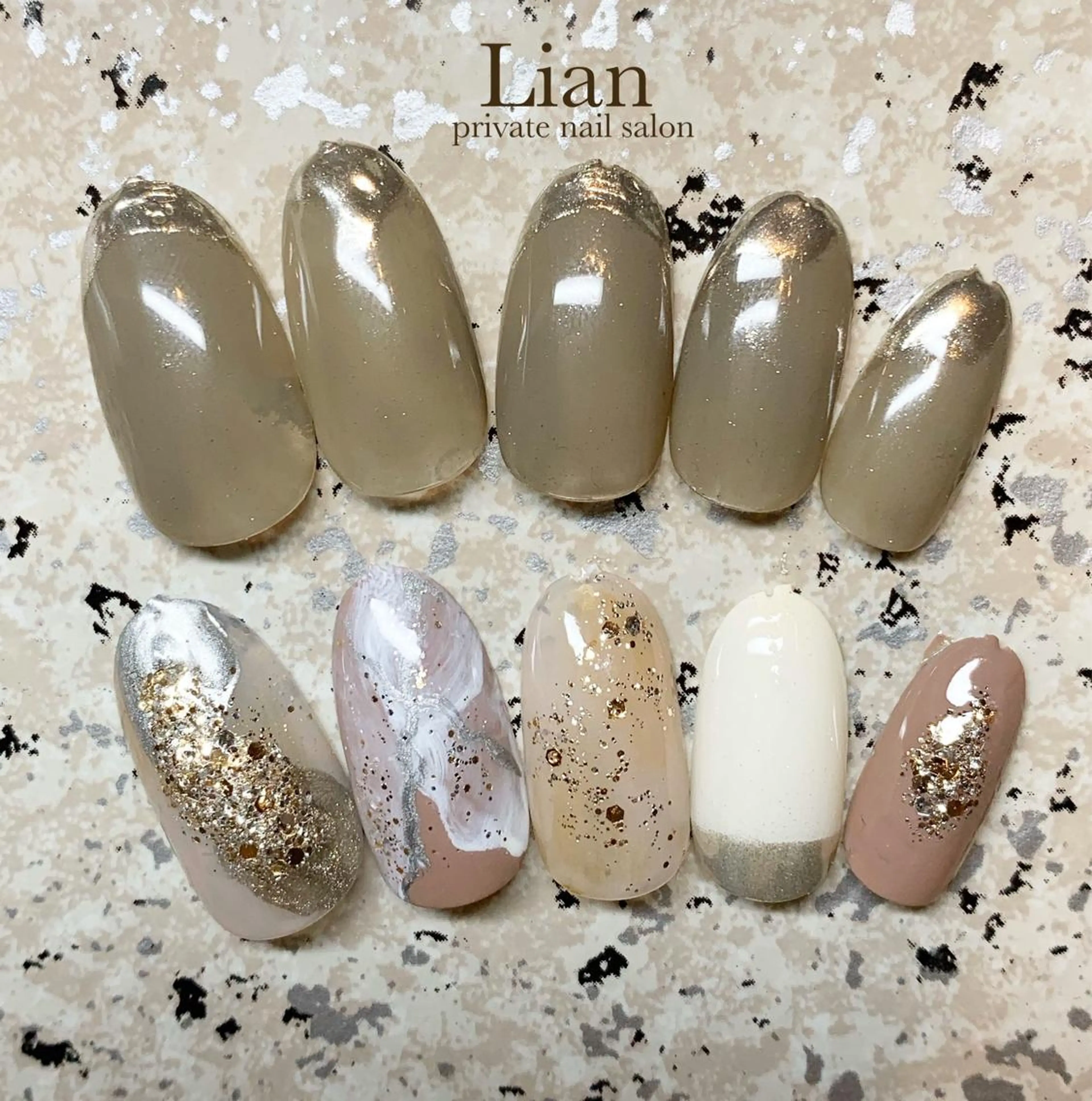 ネイル ニュアンスネイル ネイルチップ ホワイト nailsalon Lenoaのネイルデザイン