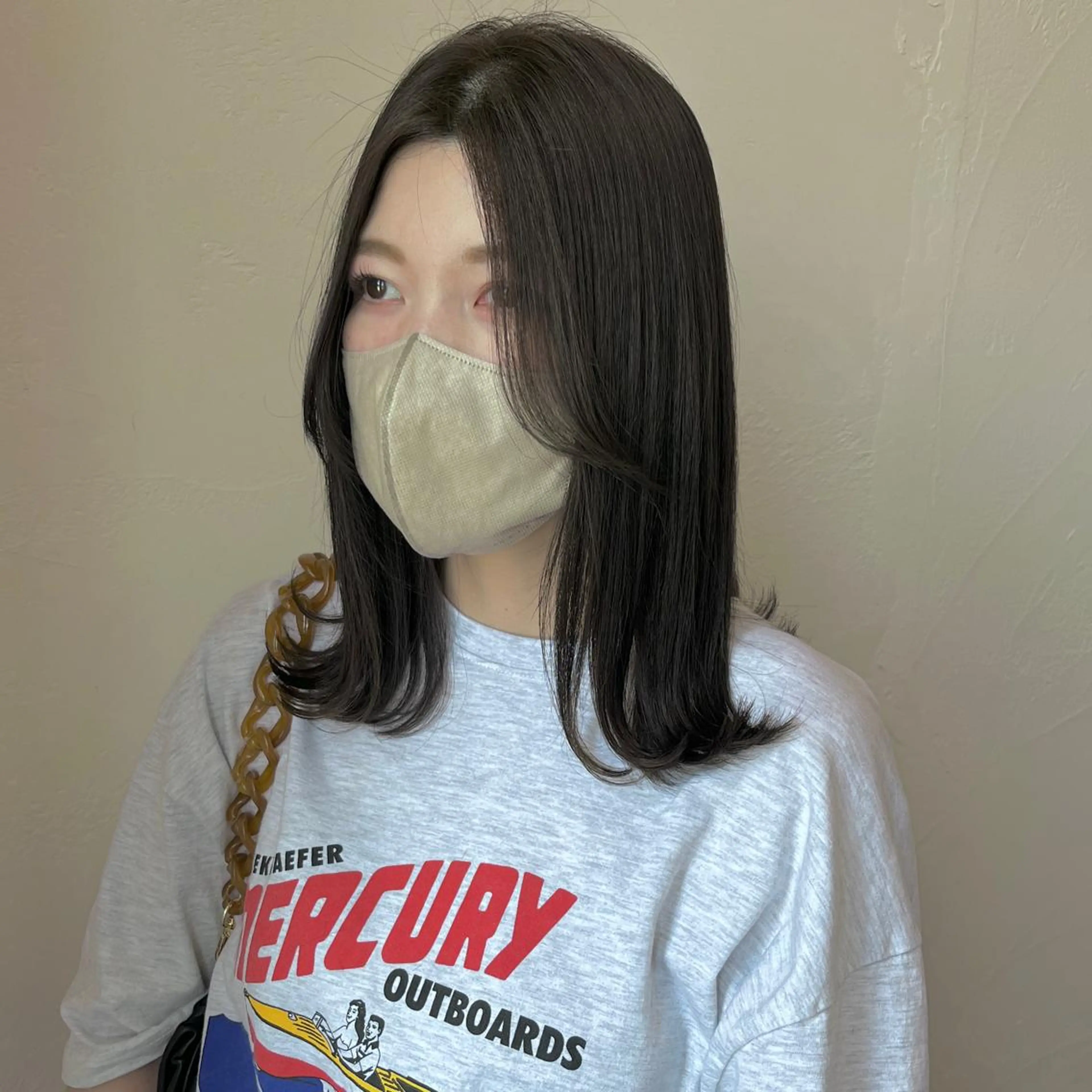 ミディアム カラー 透明感カラー オリーブカラー 伊藤ゆかり/髪質改善 /透明感カラーのヘアスタイル