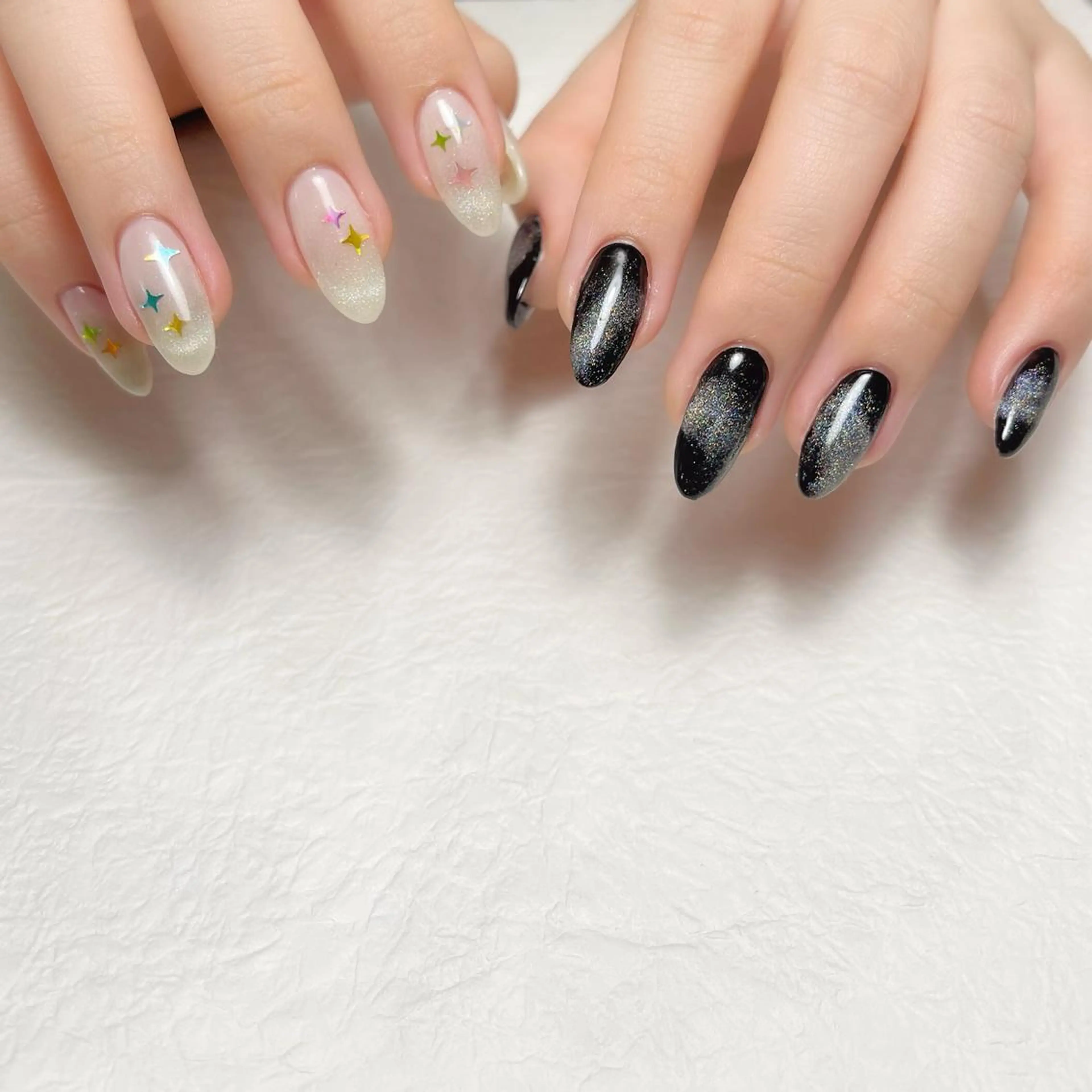 ネイル アートネイル ジェルネイル キラキラネイル 韓国ネイル ミラーネイル Y nail なんば堀江店のネイルデザイン