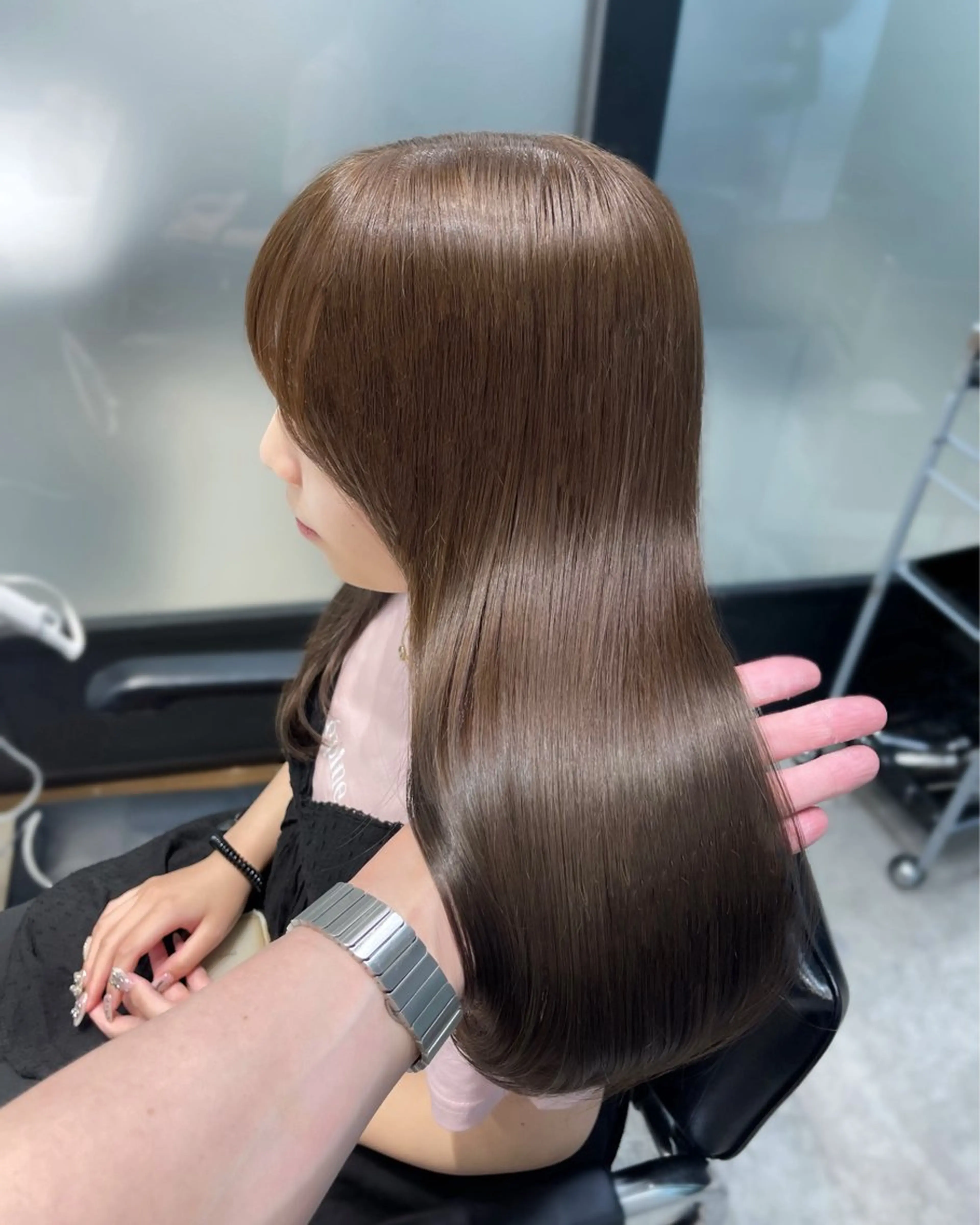 カラー 髪質改善 カット トリートメント 韓国レイヤーカット 髪質改善▫️水野有真のヘアスタイル