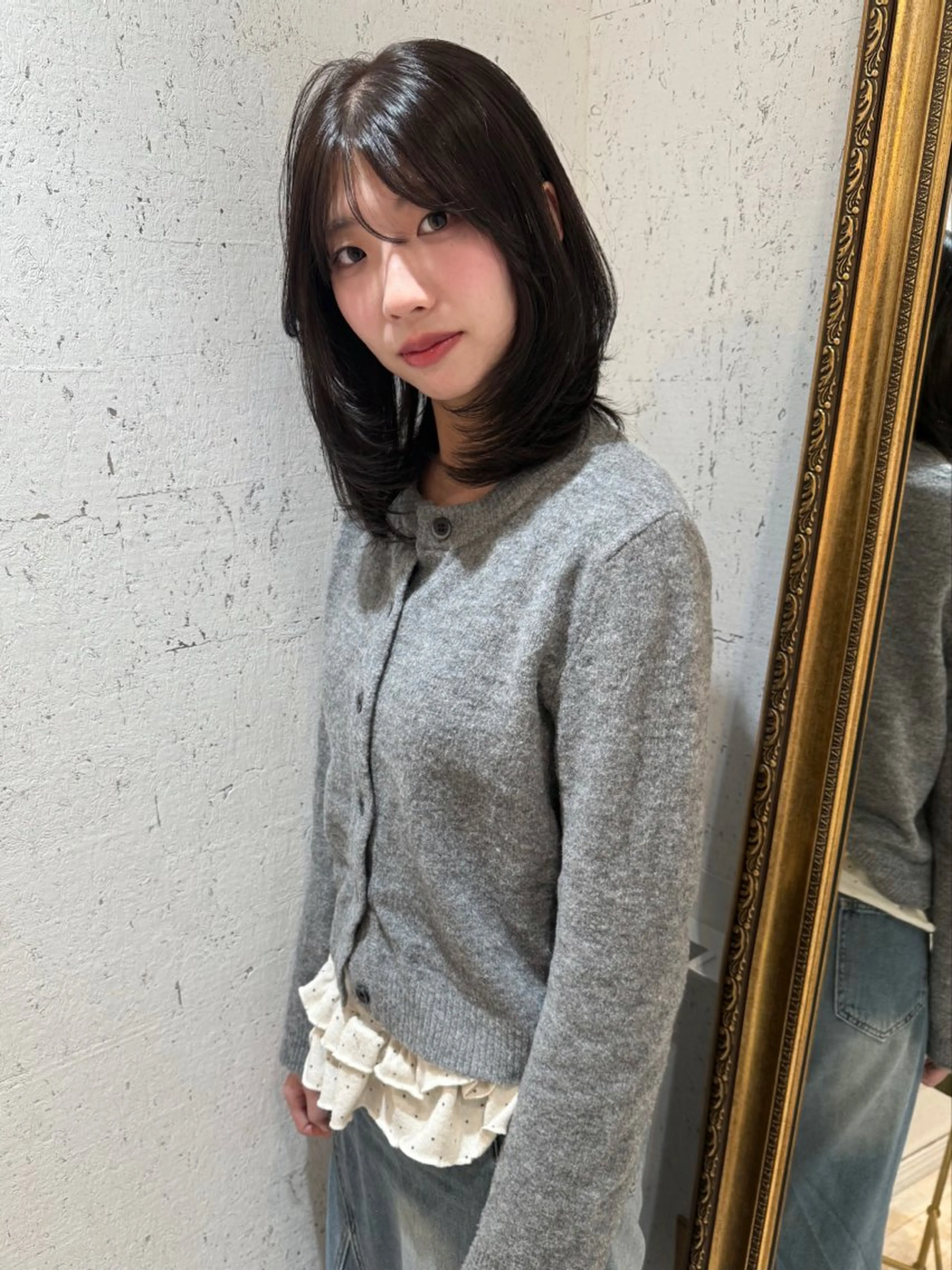 ミディアム カラー 透明感カラー カット ヘアカラー トリートメント mai / linoah˚✧のヘアスタイル