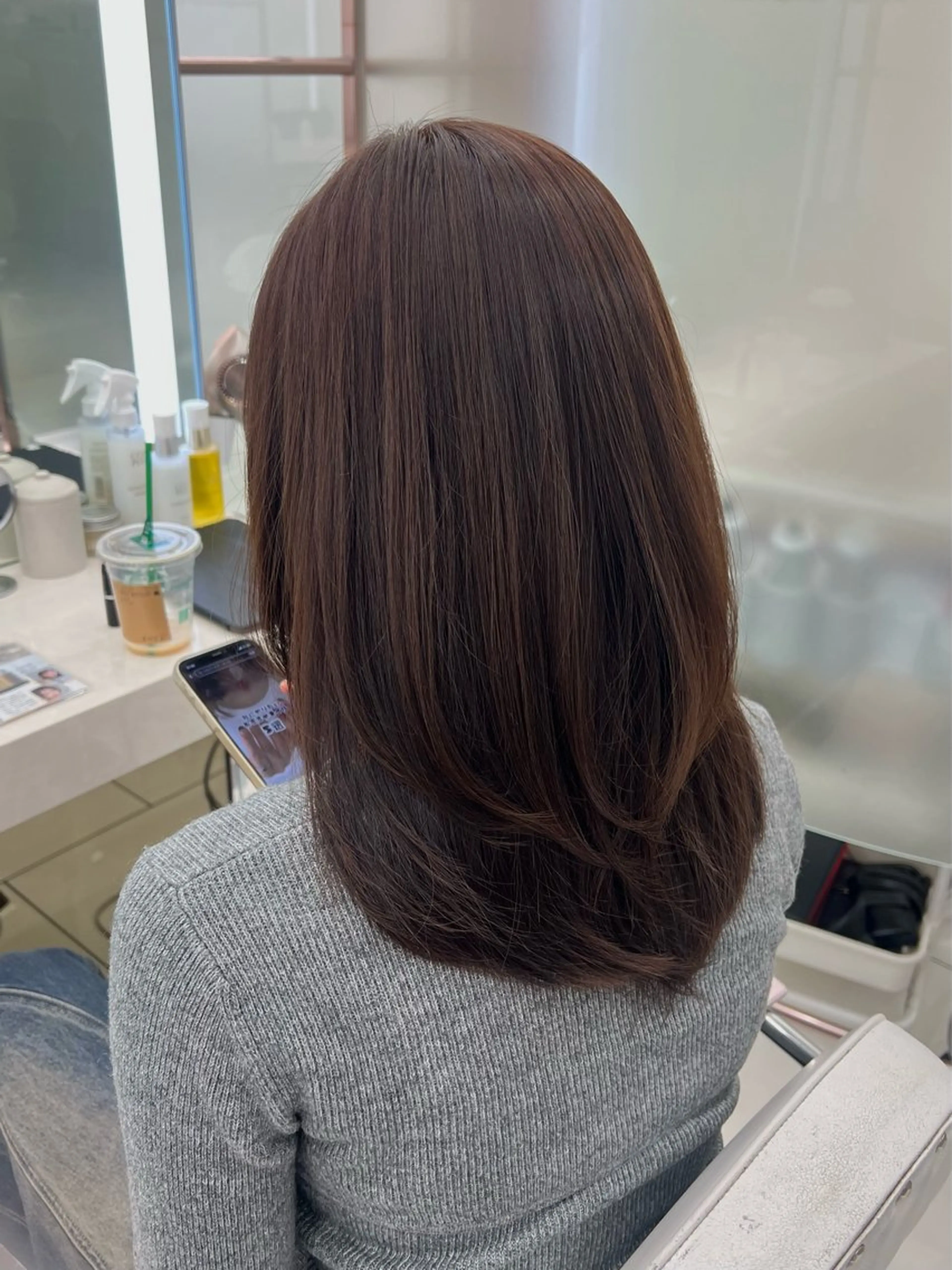 ミディアム カラー ヘアカラー トリートメント COA 2nd　銀座所属・COA GINZA / しずくのヘアスタイル