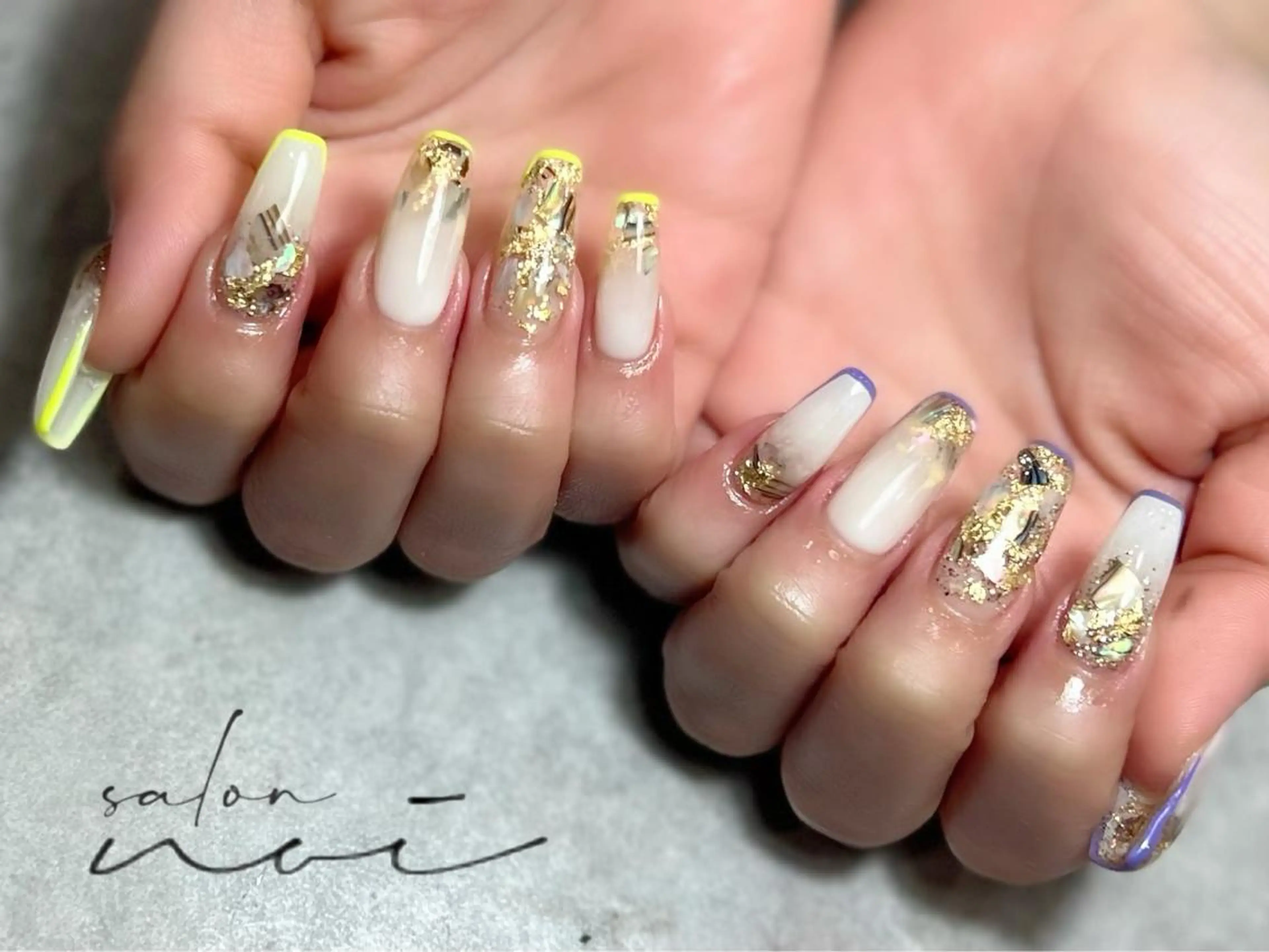 ネイル スカルプネイル 夏ネイル ハンドネイル salon noi所属・salon noiのネイルデザイン