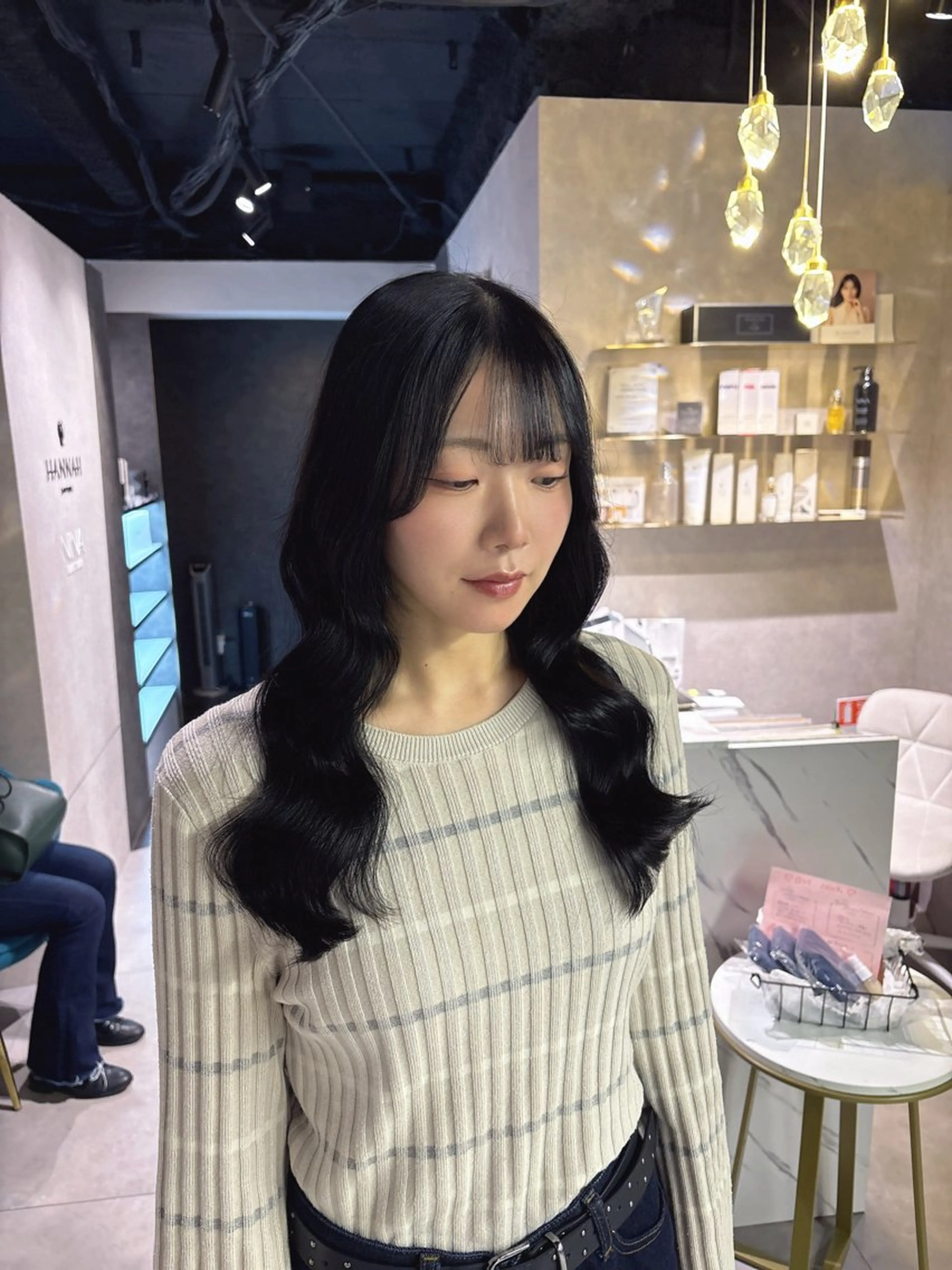 ロング カラー 黒髪 ブルーカラー ブルーブラック 🫧艶カラー🫧/ RIRINAのヘアスタイル