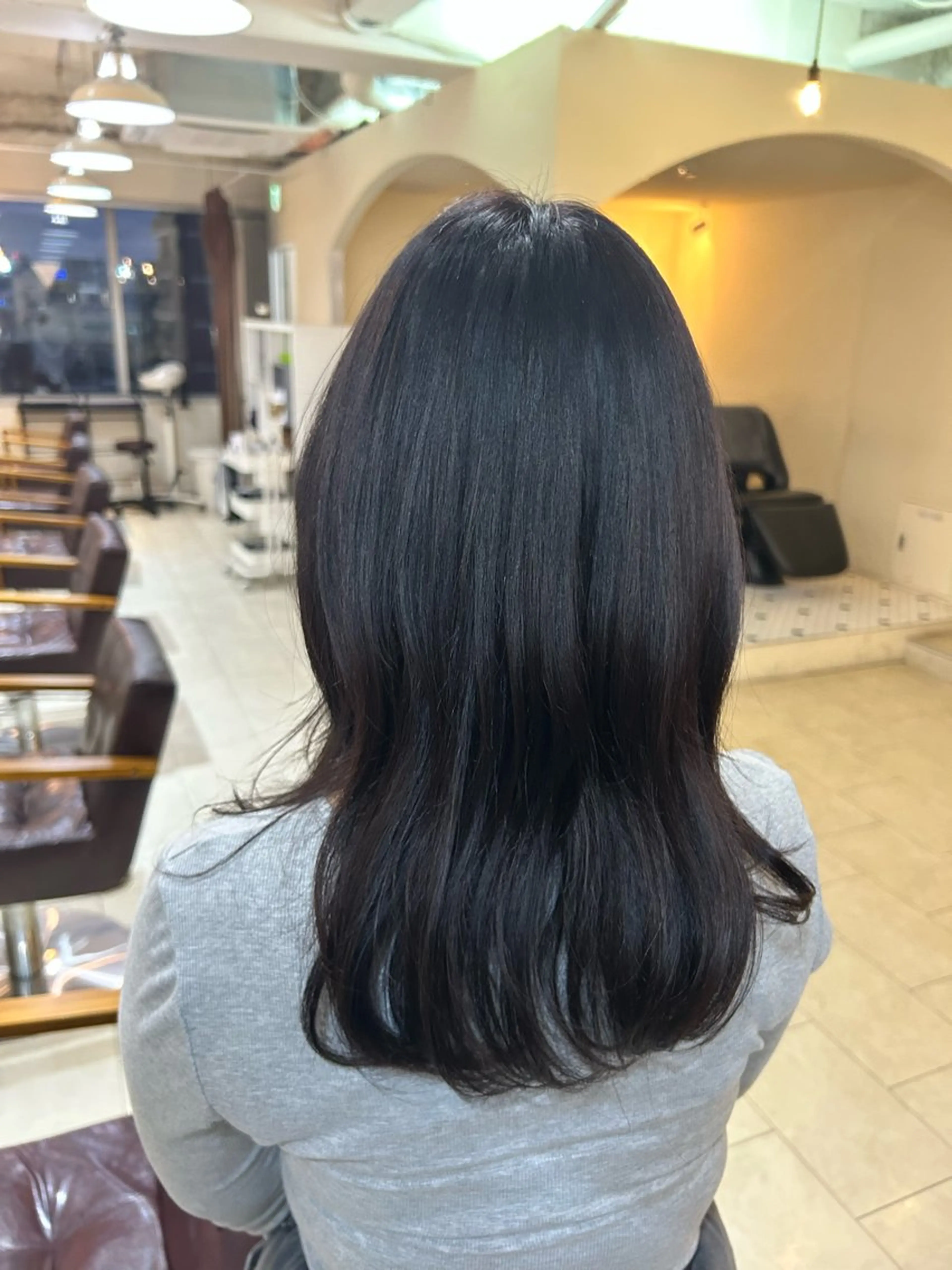 ロング カラー 透明感カラー ヘアカラー 🫧ピンクカラー 心斎橋.nanoのヘアスタイル