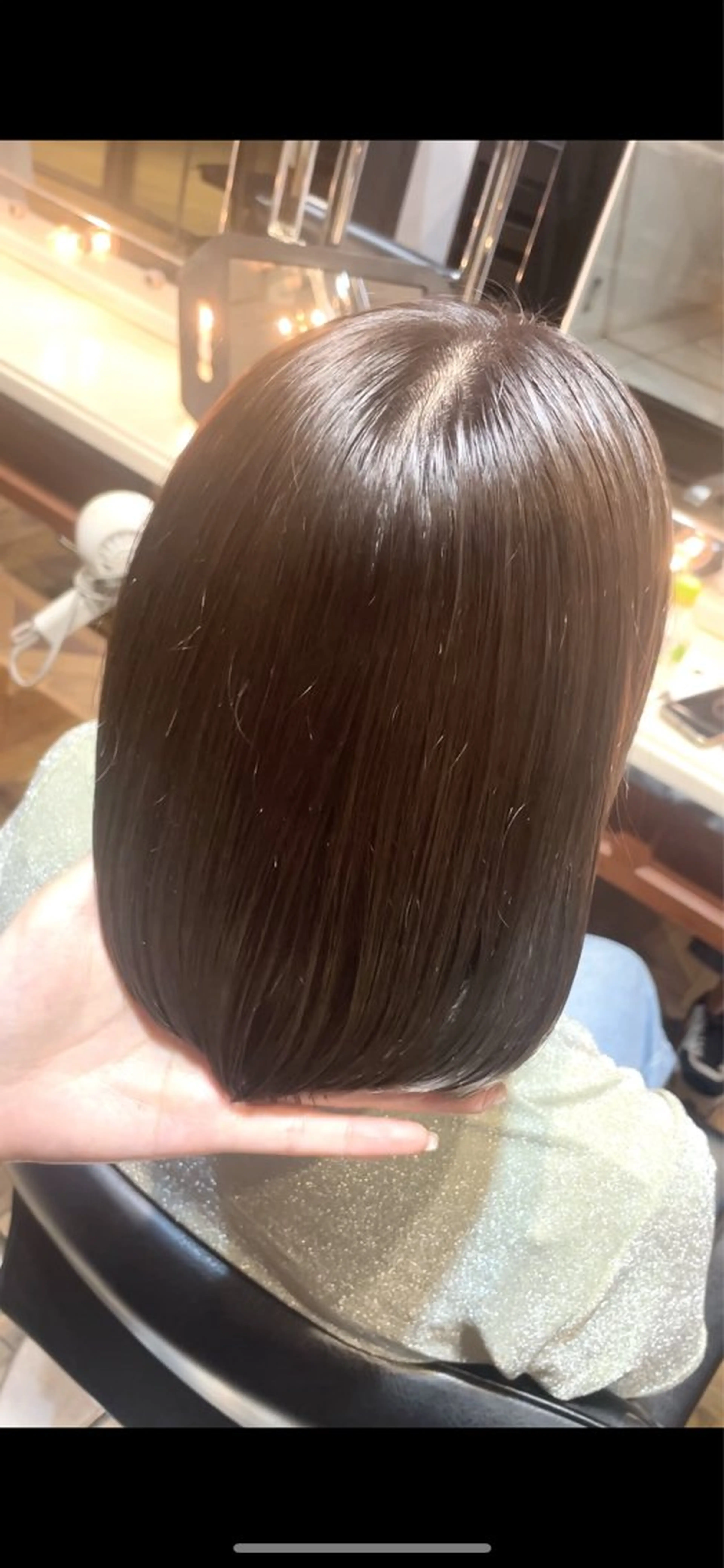 ミディアム カラー ブラウンカラー オリーブブラウン ボブ カット ヘアカラー トリートメント BEBE所属・ご新規様限定 透明感カラーKANAのヘアスタイル