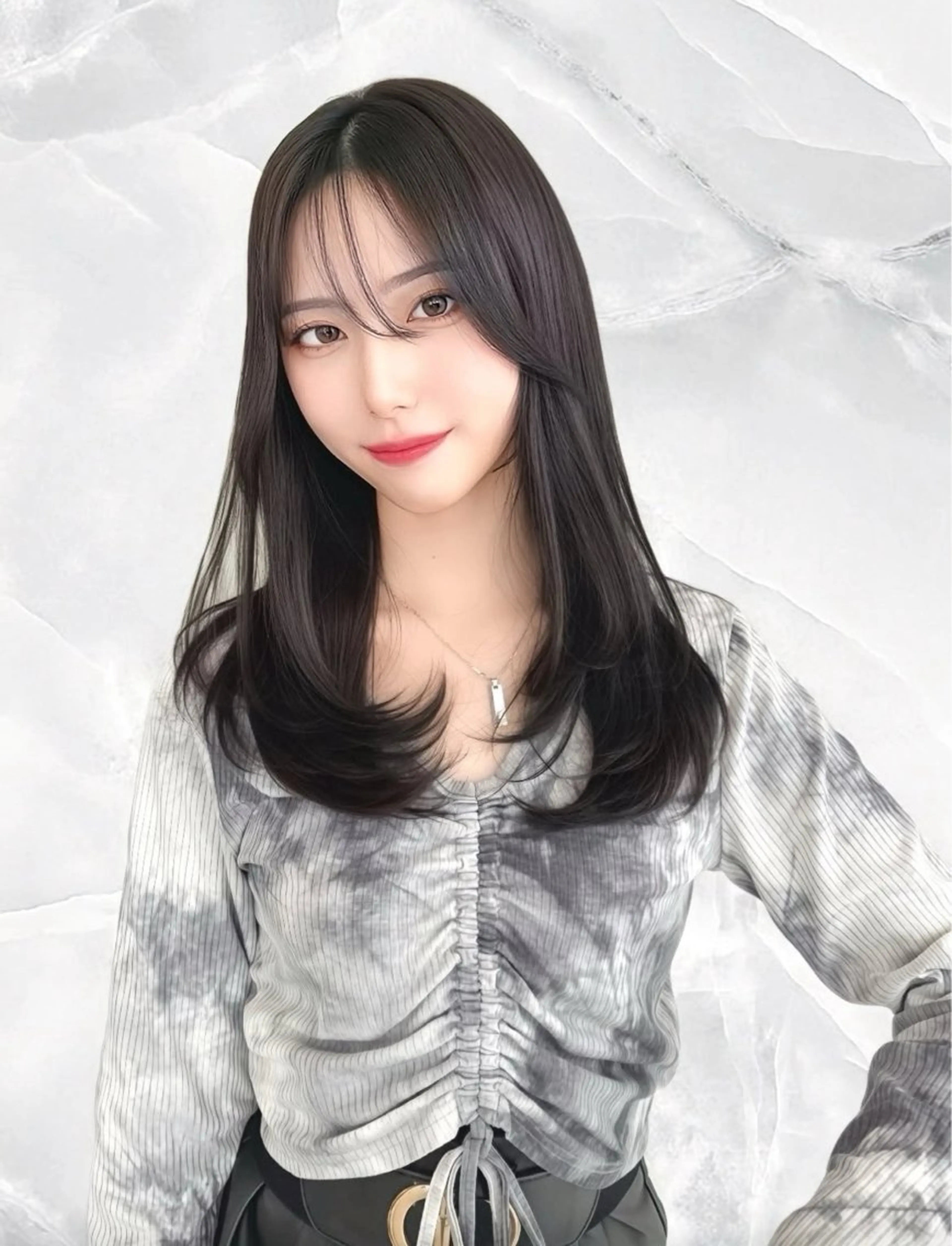 セミロング カット ヘアカラー トリートメント 韓国ヘア/髪質改善 TAKAHIROのヘアスタイル