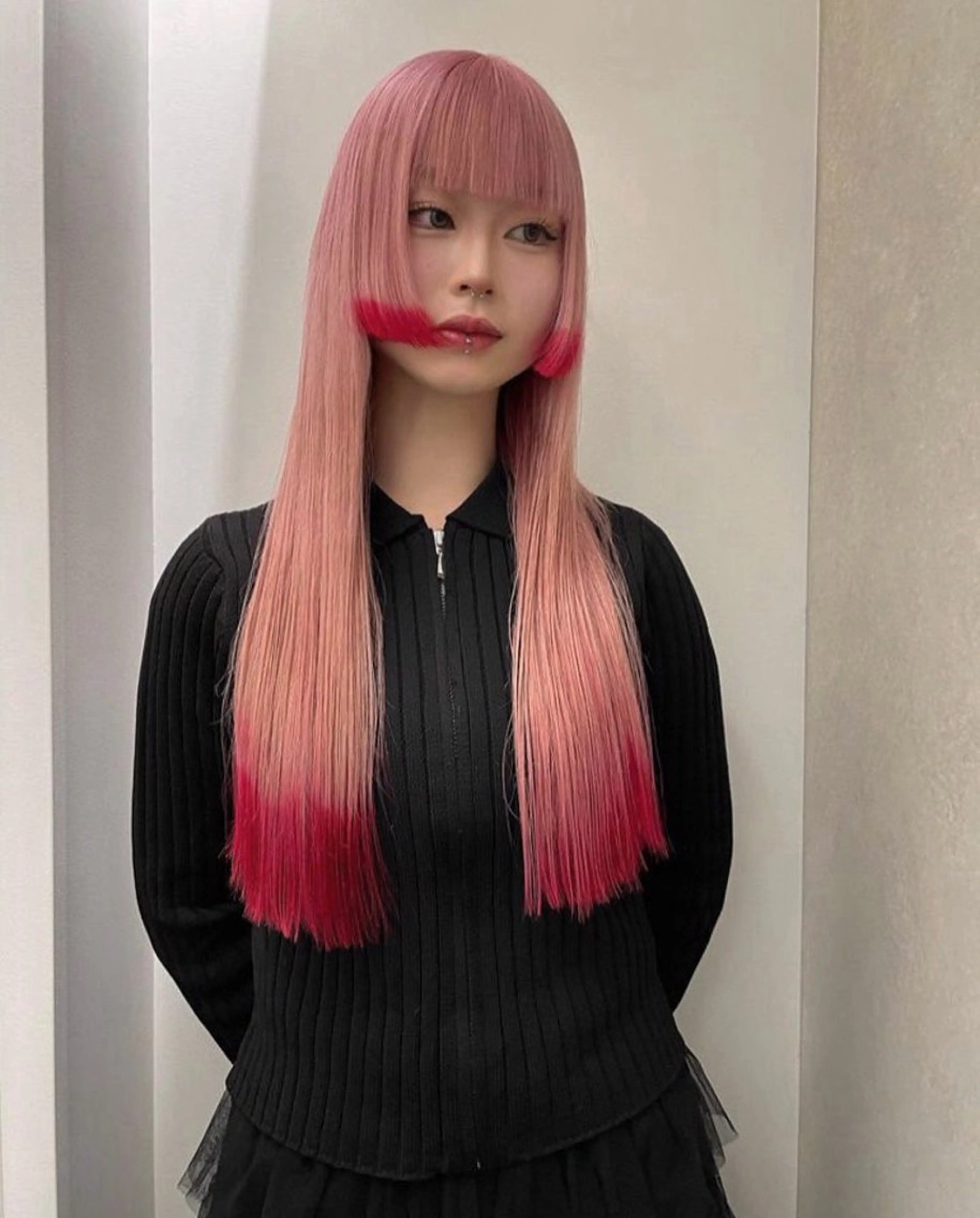 ロング カラー デザインカラー ヘアカラー hair&nail ☯️アイリ☯️のネイルデザイン