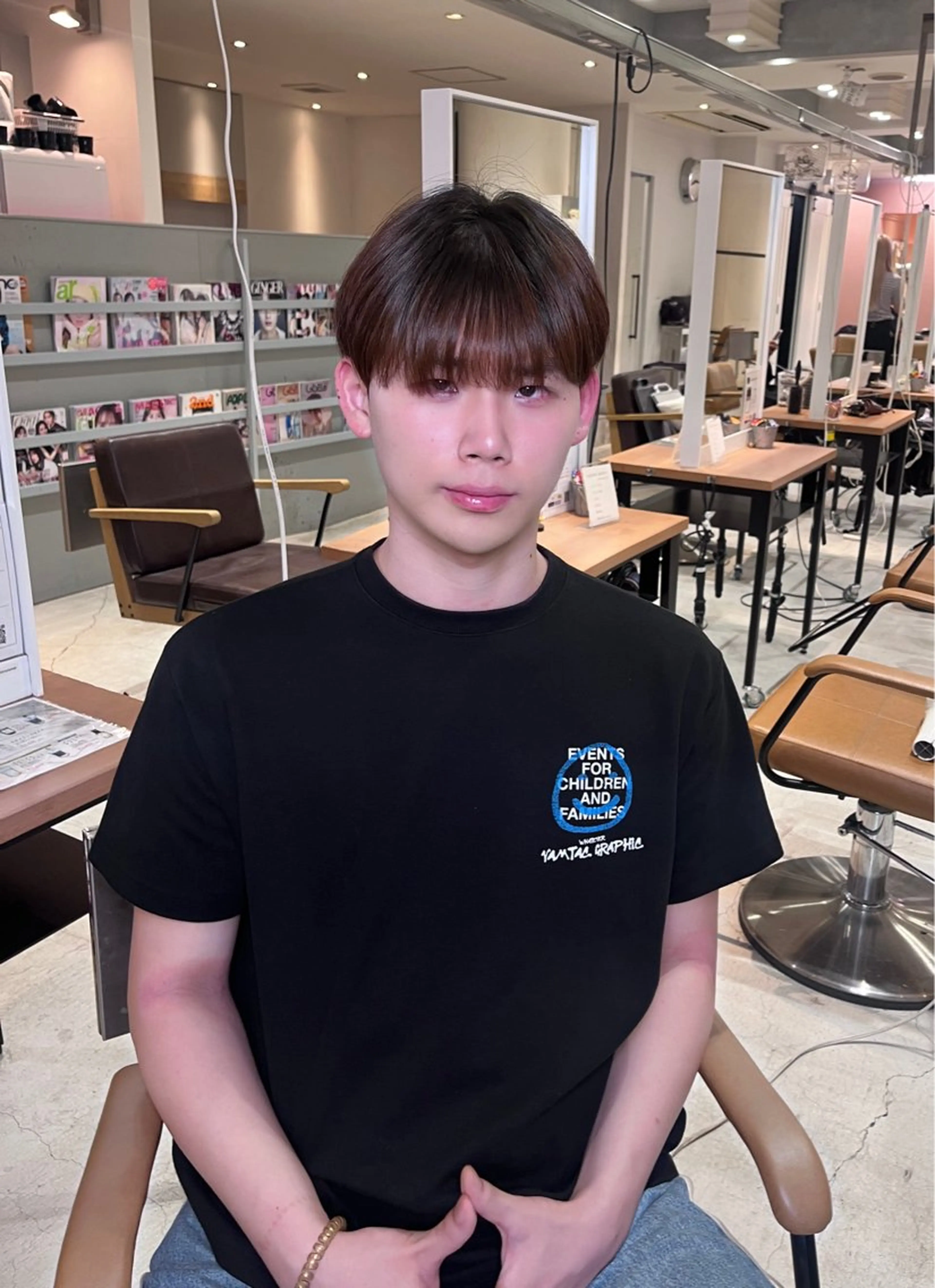 パーマ メンズ カット パーマ 大阪韓国メンズ特化 LUNAのヘアスタイル