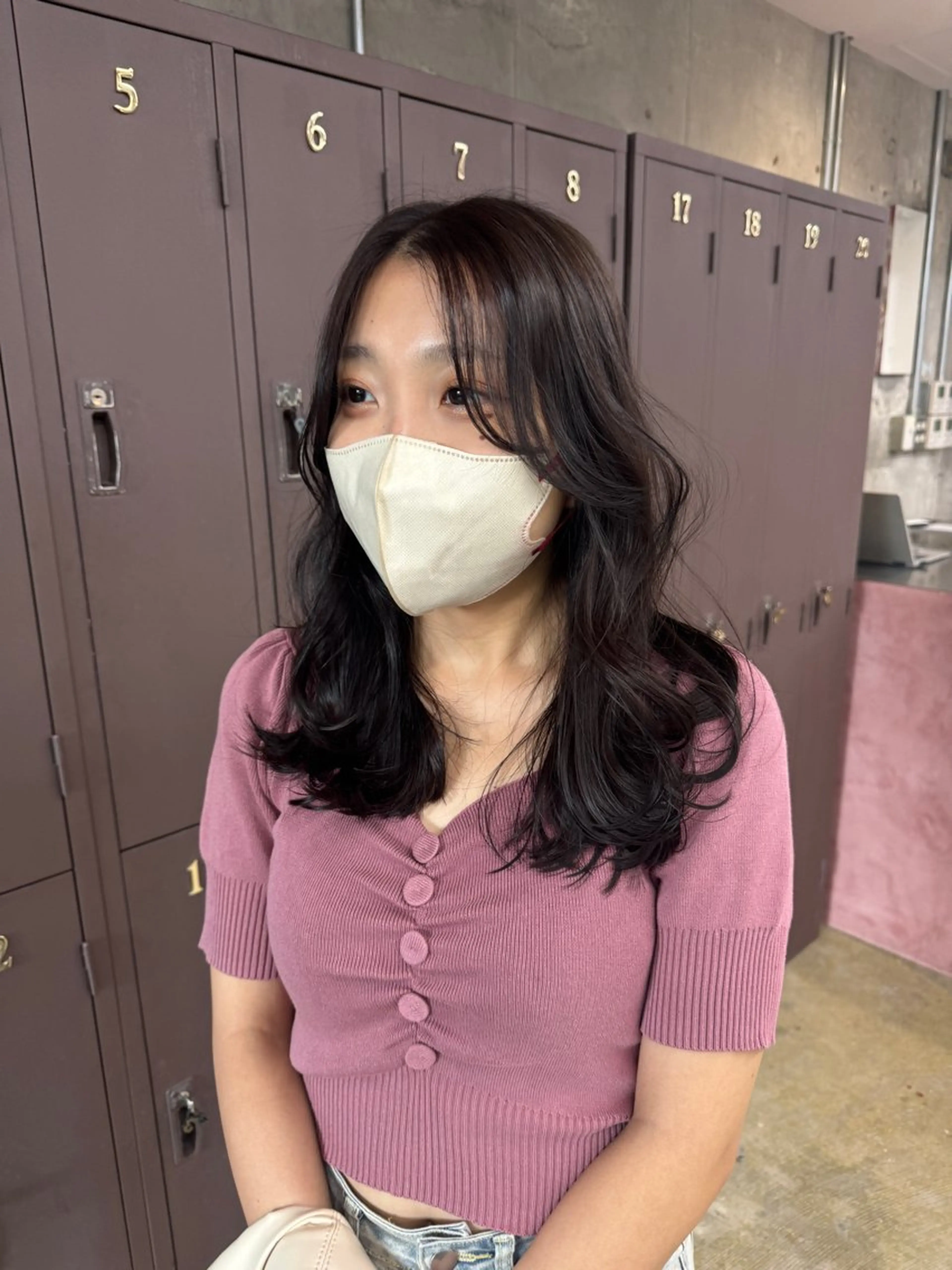 セミロング カラー ヘアカラー 森田遥奈/透明感カラ ー/似合わせカットのヘアスタイル