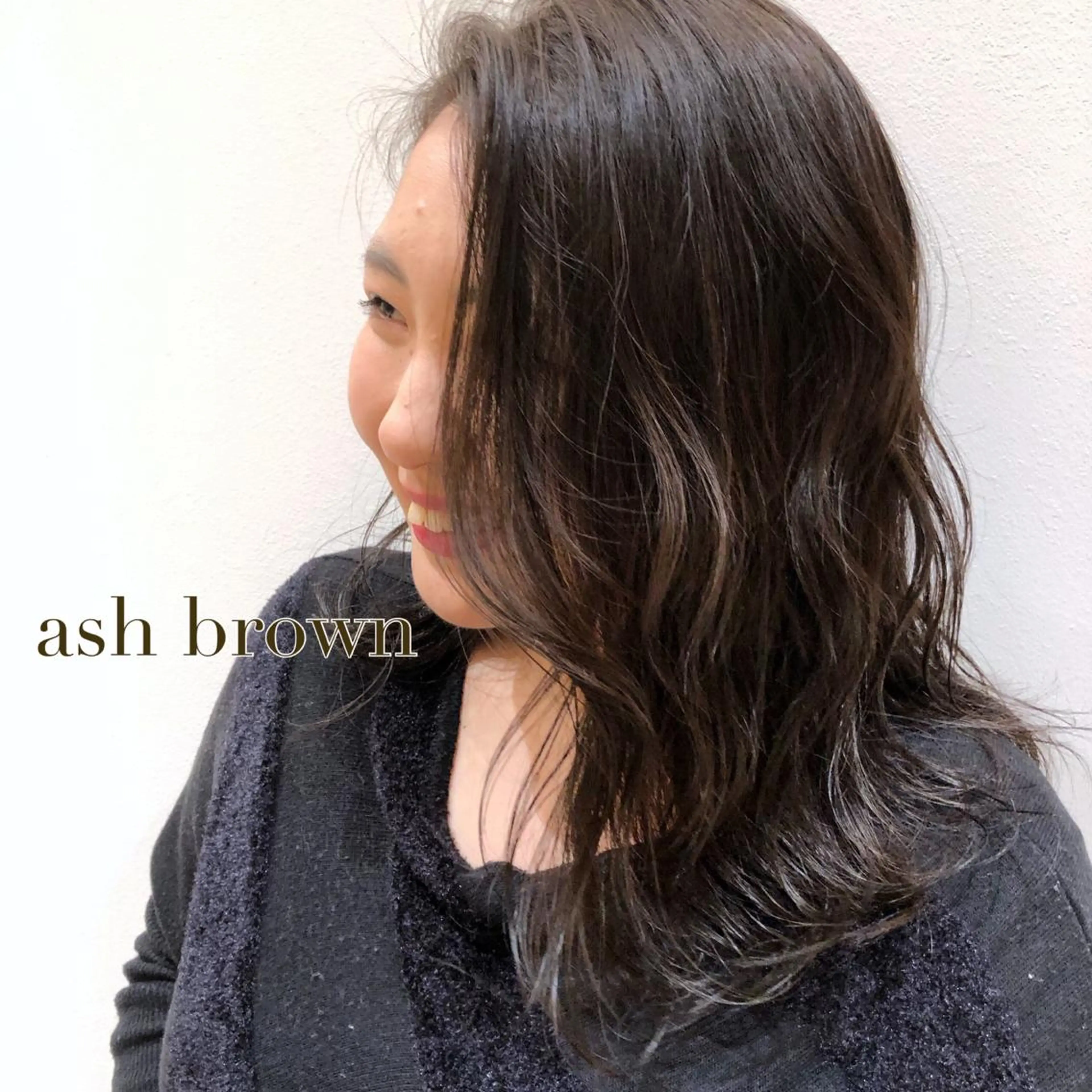 ロング カラー アッシュ ブラウンカラー 透明感カラー BELLA/天王寺/ 似合わせ/木浦心のヘアスタイル