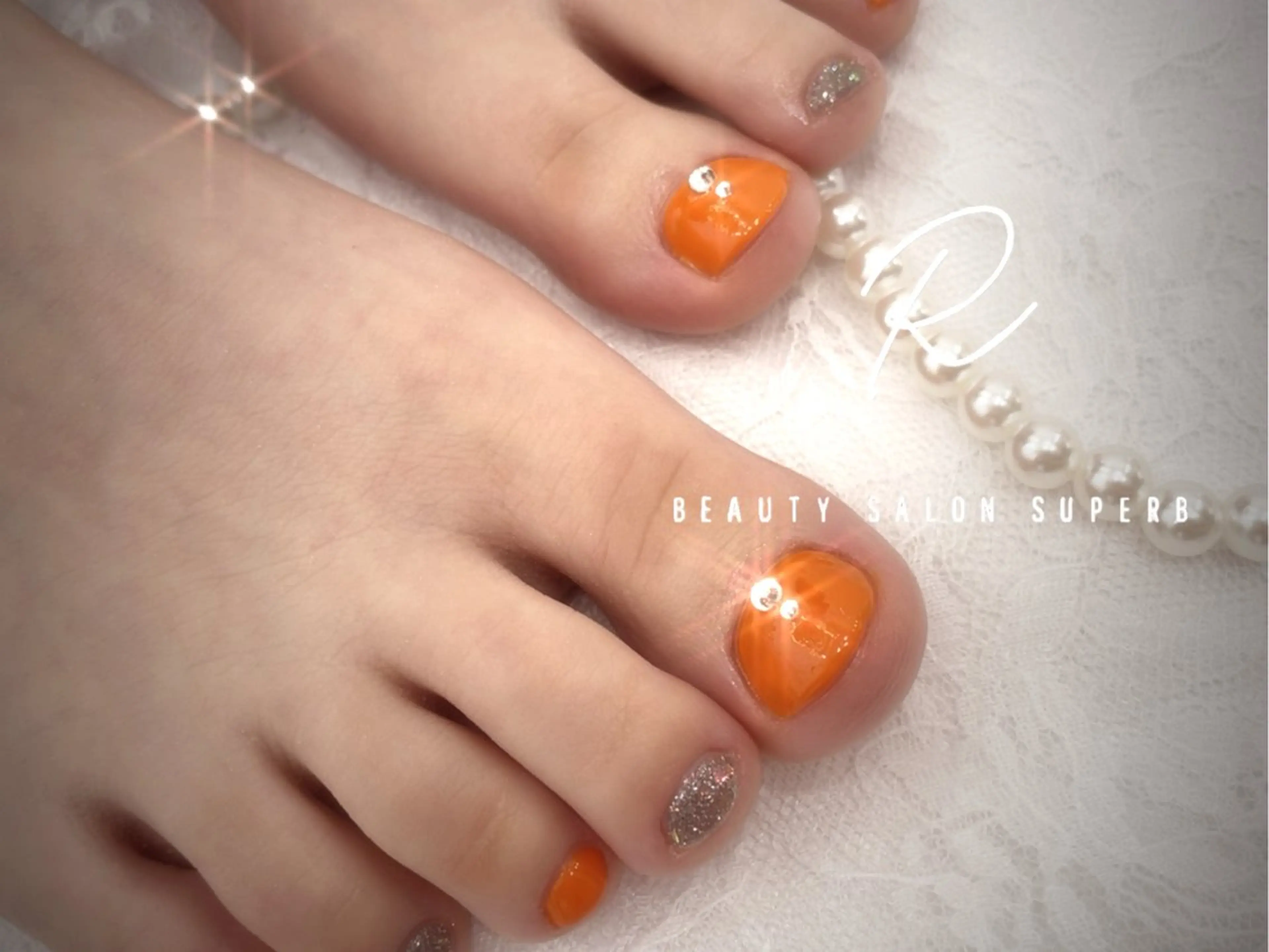 footワンカラーの写真