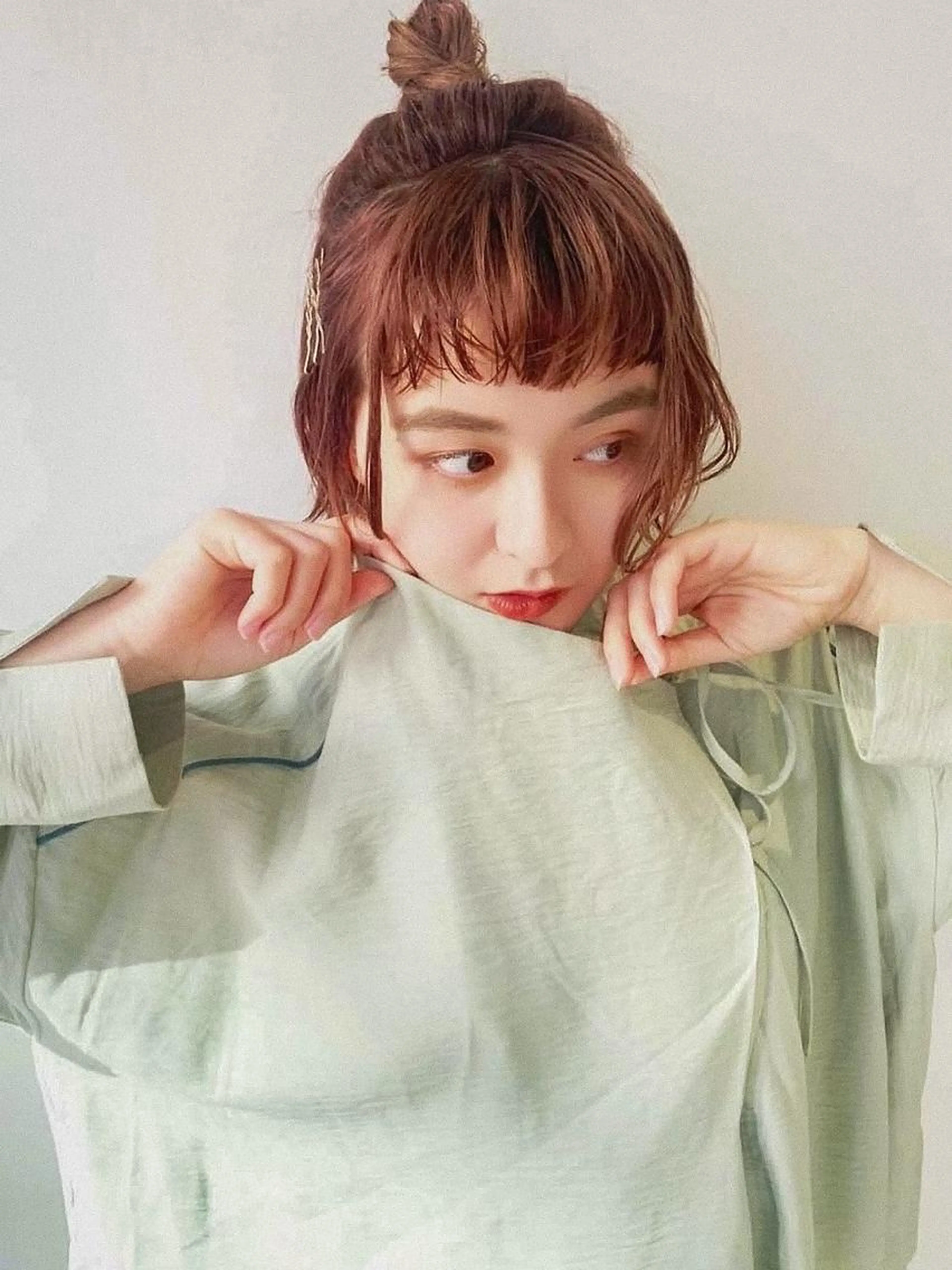 前髪カットの写真