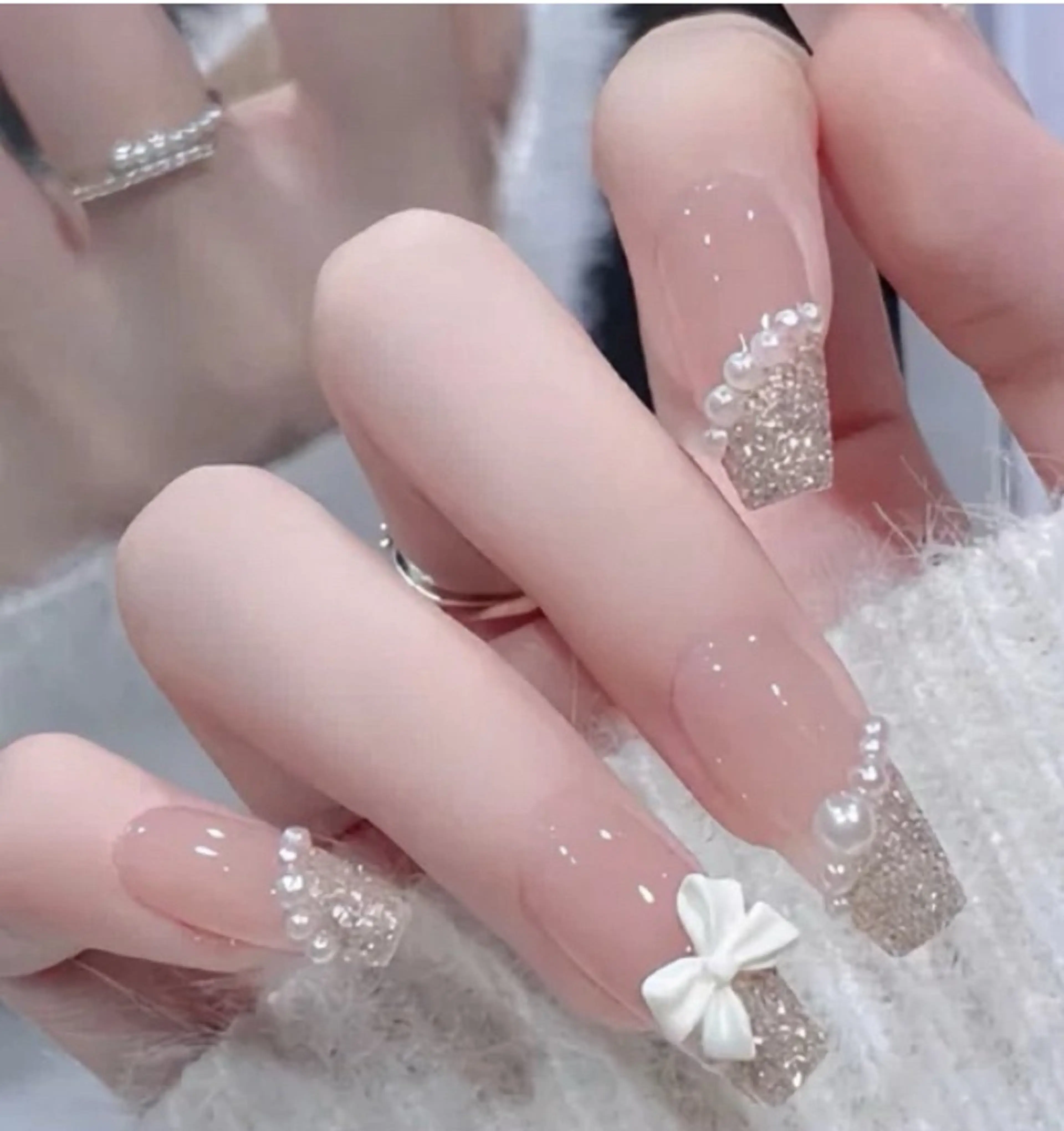 ネイル 長さ出し フレンチネイル ジェルネイル 韓国ネイル マグネットネイル sun nail池袋 モデル募集のネイルデザイン