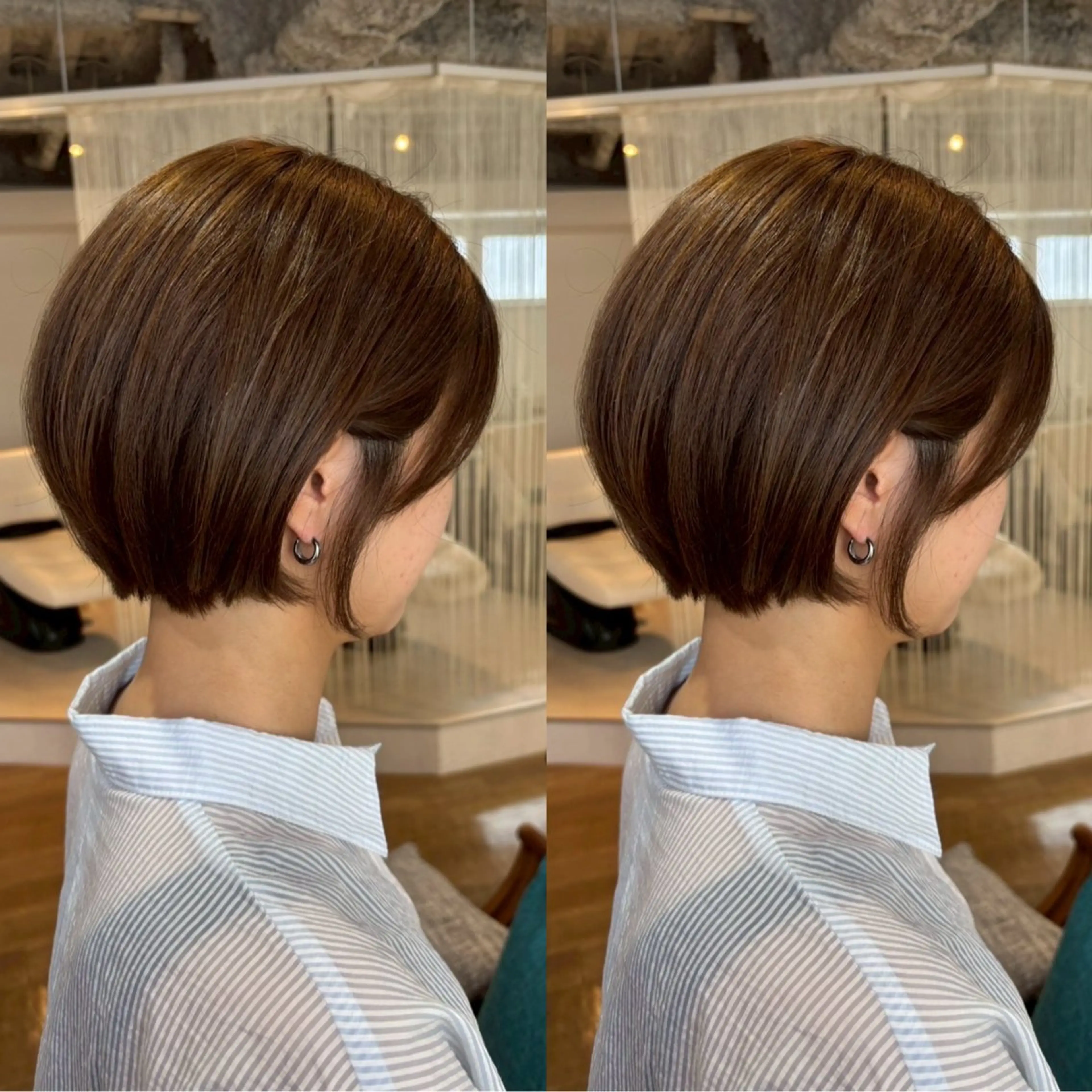 ショート カラー ブラウンカラー カット ヘアカラー ヘッドスパ RINNO🌷艶髪/ 艶カラーのヘアスタイル