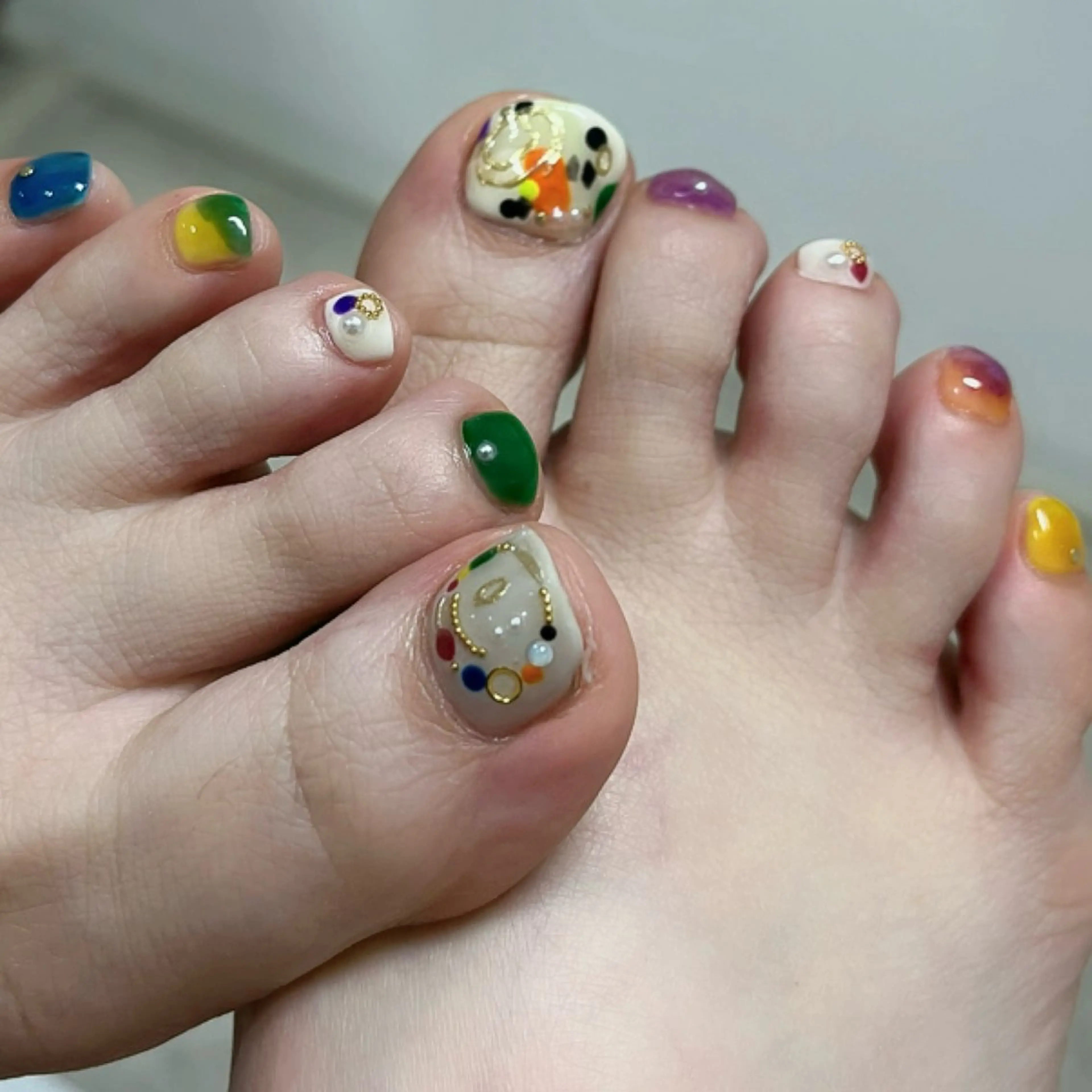 【フットネイル/オフなし】10本アート🧚‍♀️🫧持ち込みデザイン🫶🏻の写真