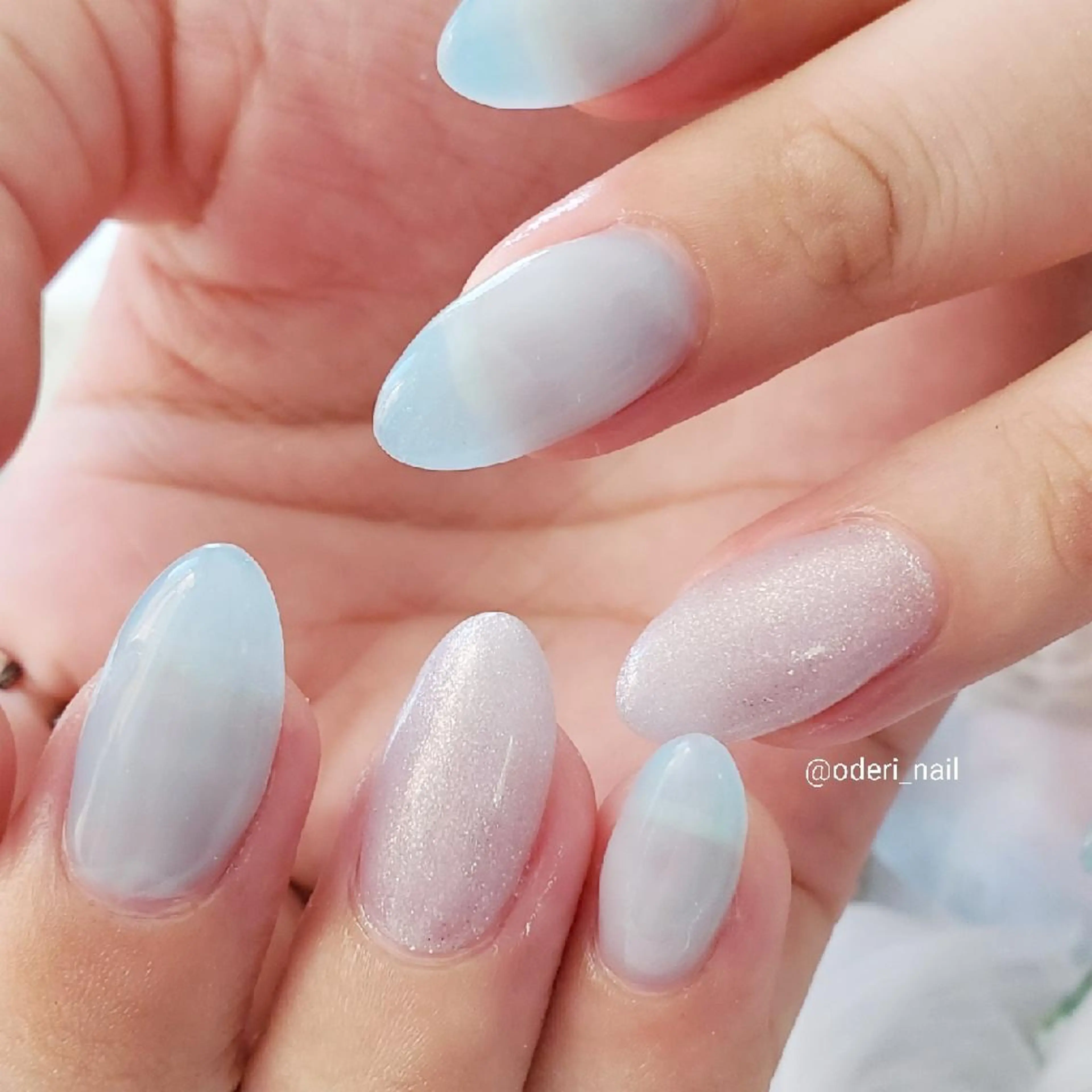 ネイル アートネイル ラメ(グリッター) スカルプネイル おで@ oderi_nailのネイルデザイン