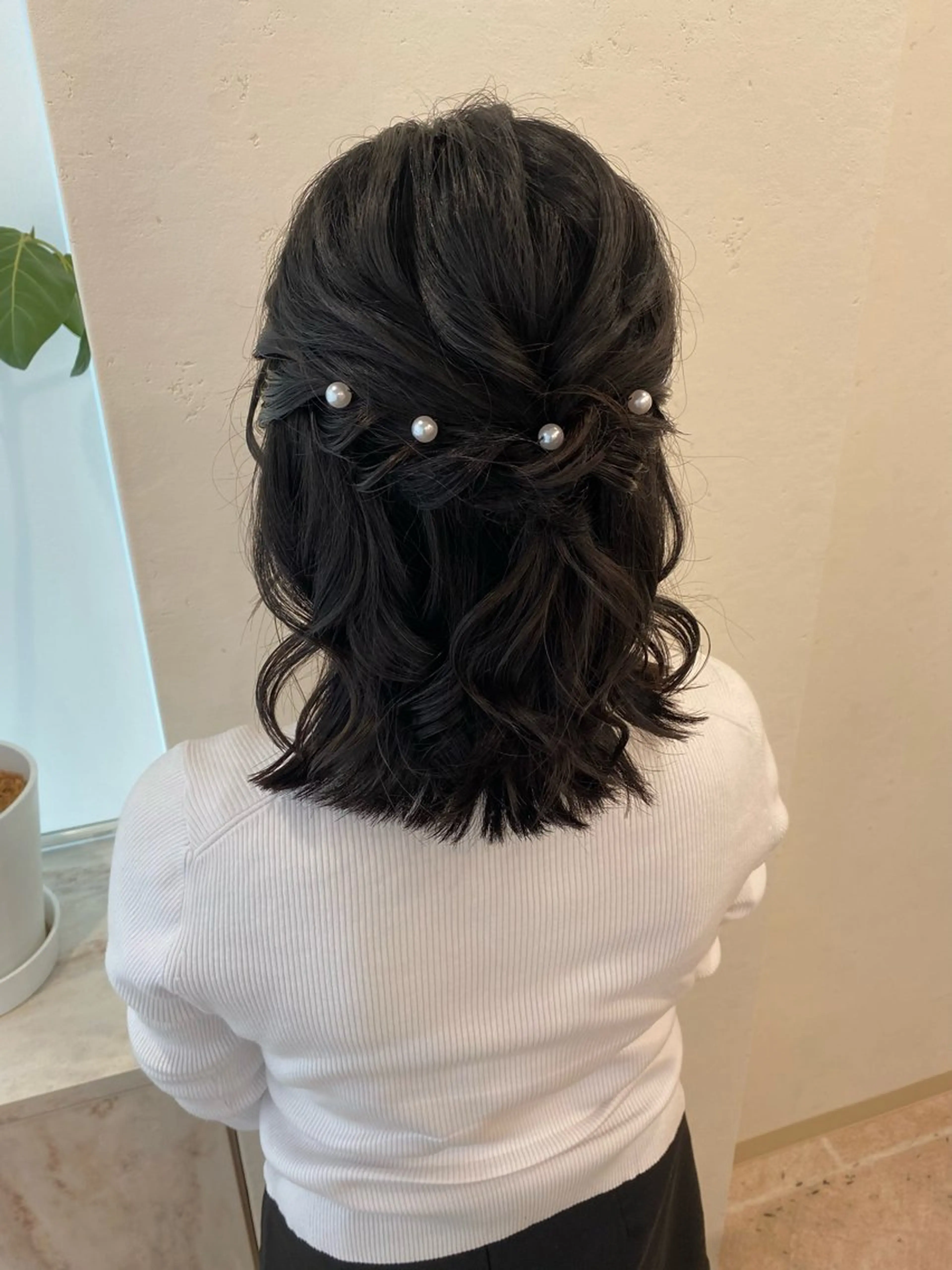 ミディアム ヘアアレンジ ハーフアップ yua モデル募集の眉毛・アイブロウイメージ