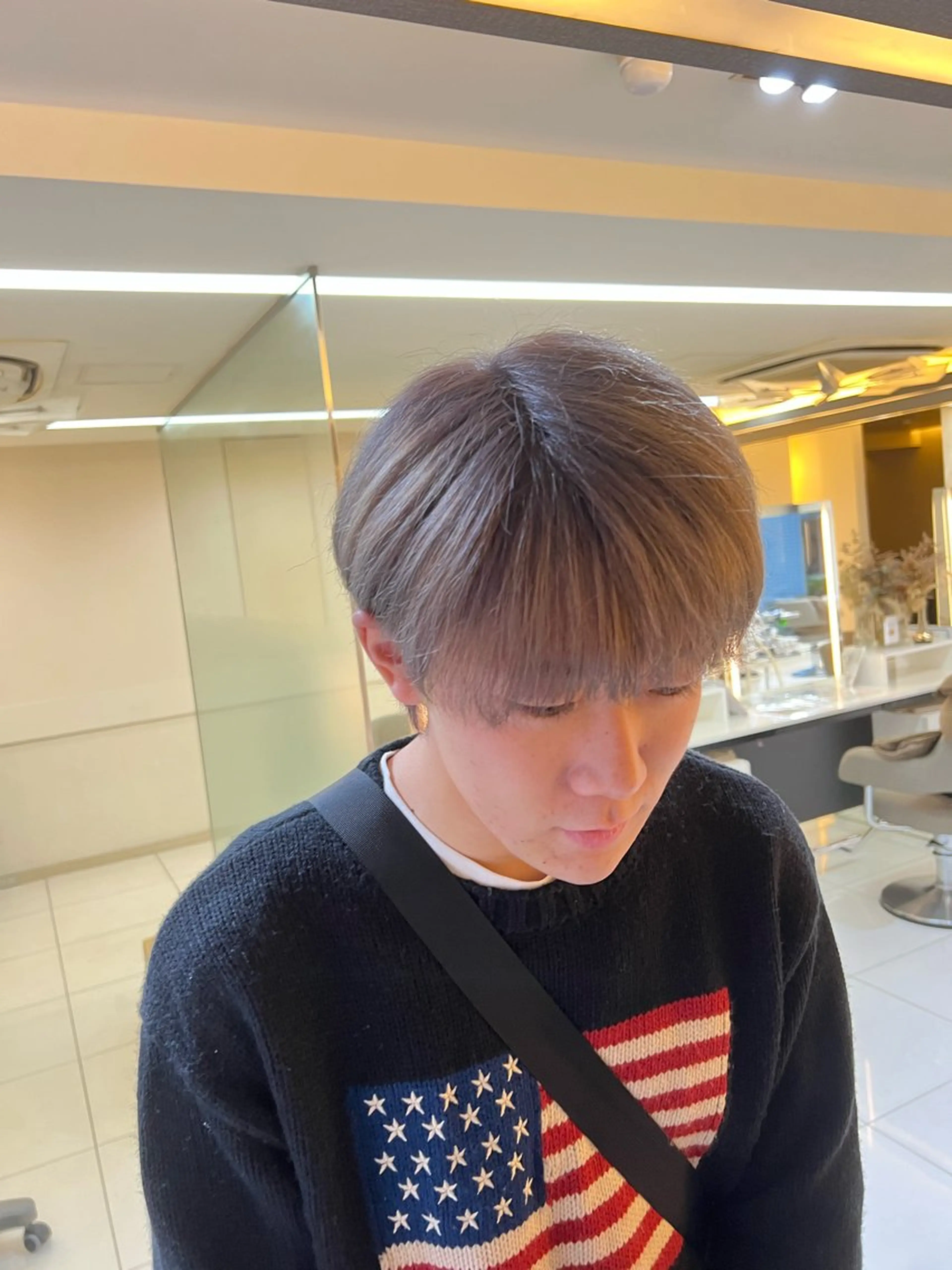 ショート カラー メンズ メンズ/パーマ /フェード/岡山秀人のヘアスタイル