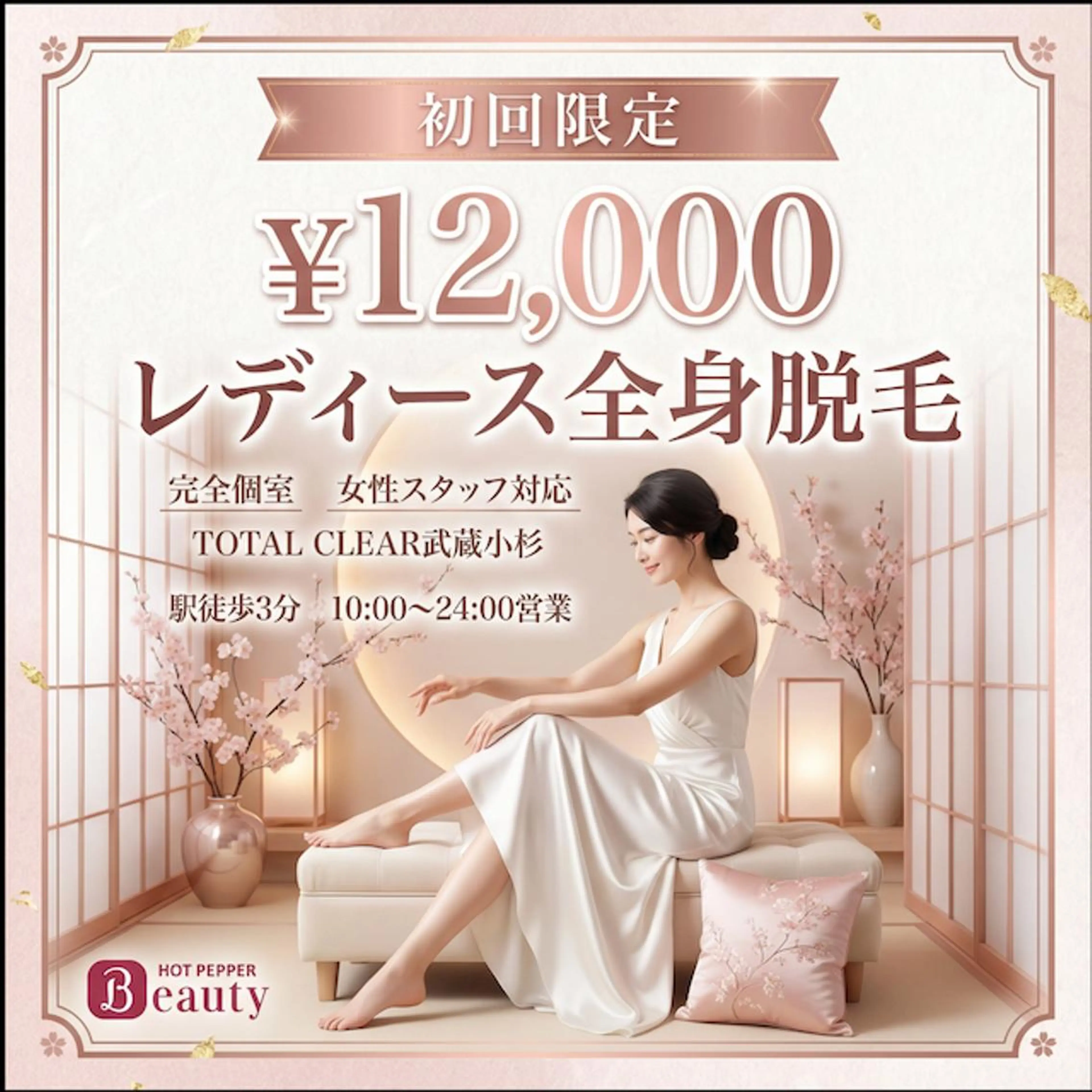 【303号室】《女性専用》1回で変化を実感しやすい◎丁寧全身脱毛(顔・VIO込)の写真