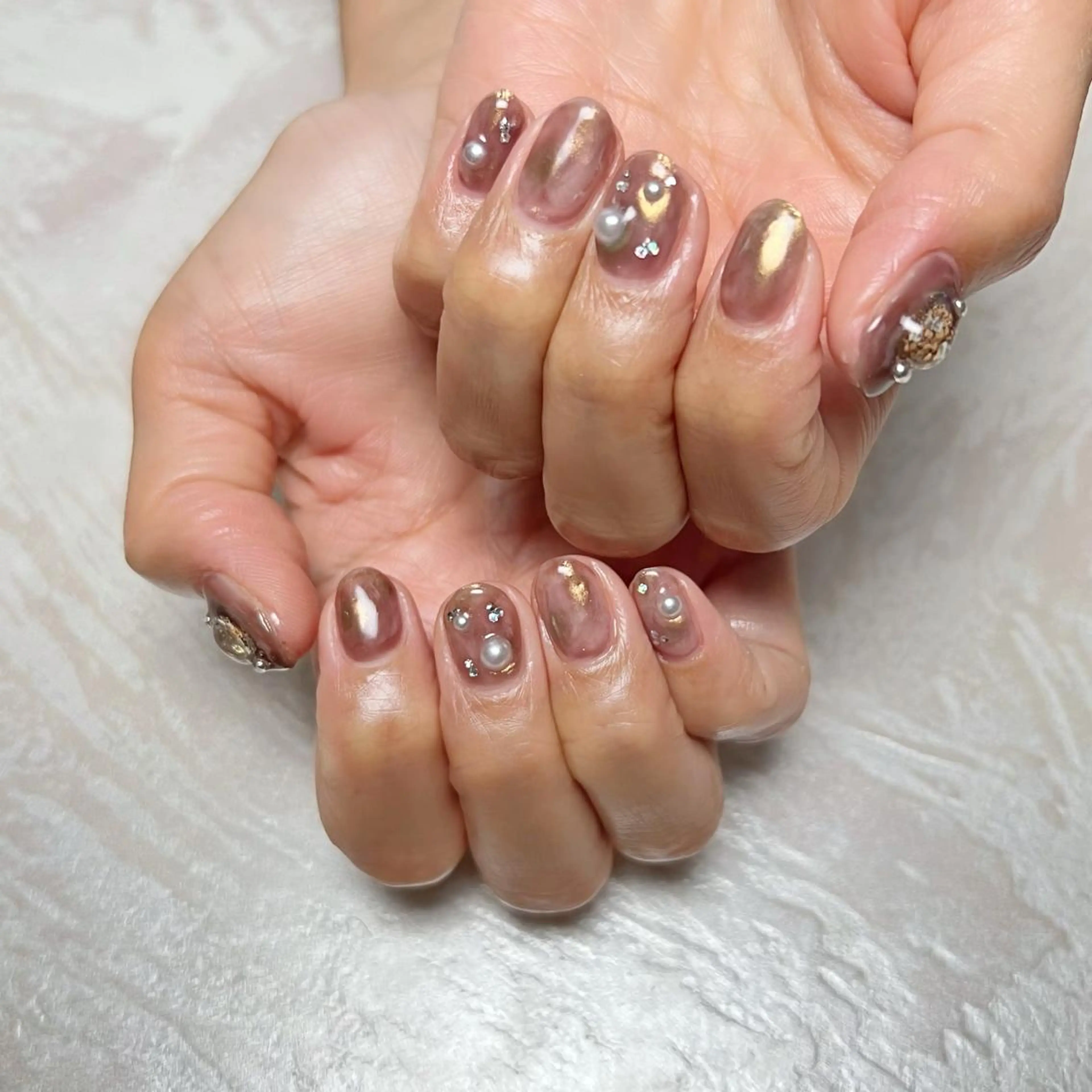 ネイル ニュアンスネイル ショートネイル gemickle nailのネイルデザイン