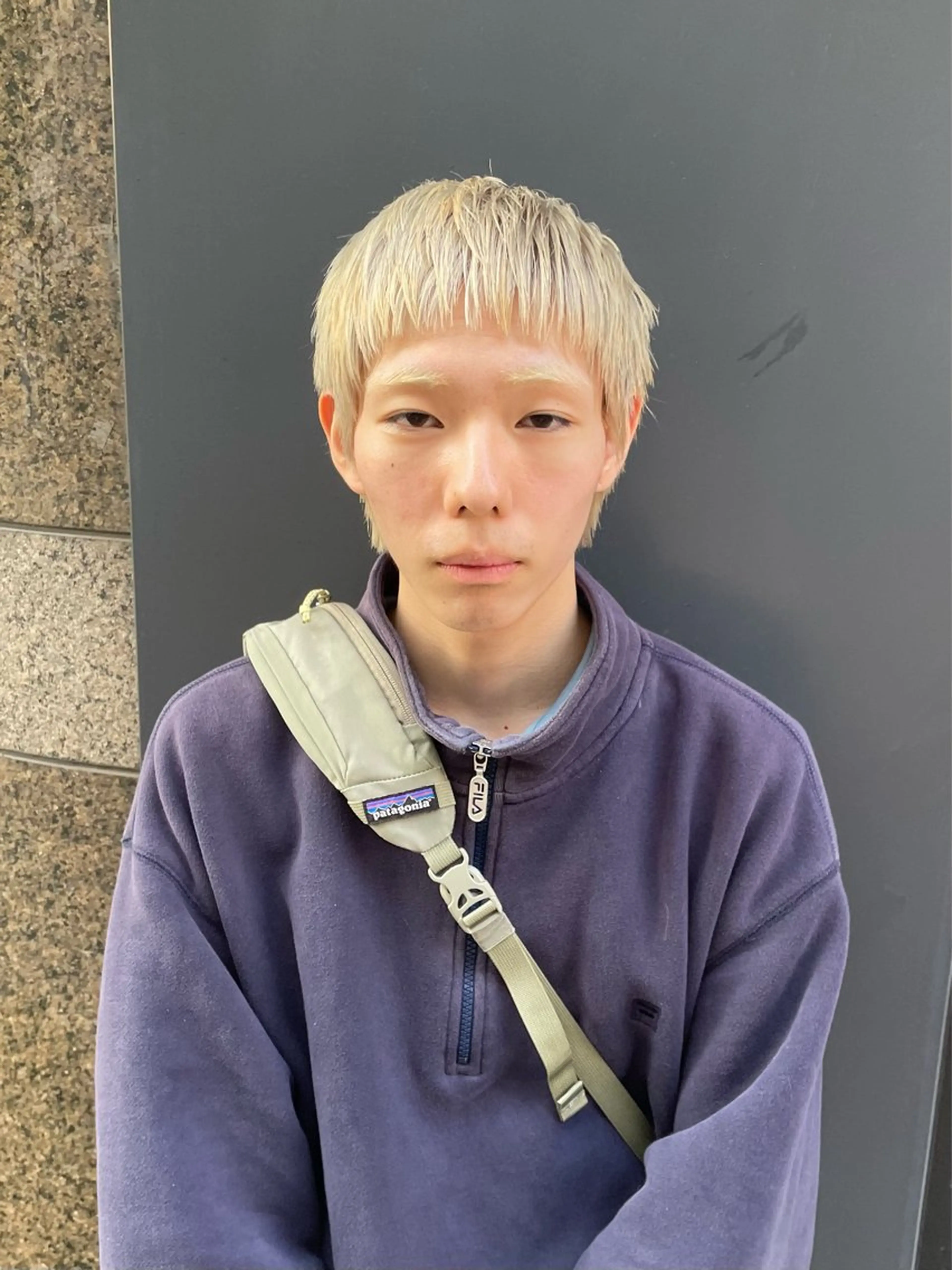 カラー メンズ ブロンド ヘアカラー ショート/ボブ /綾華のヘアスタイル