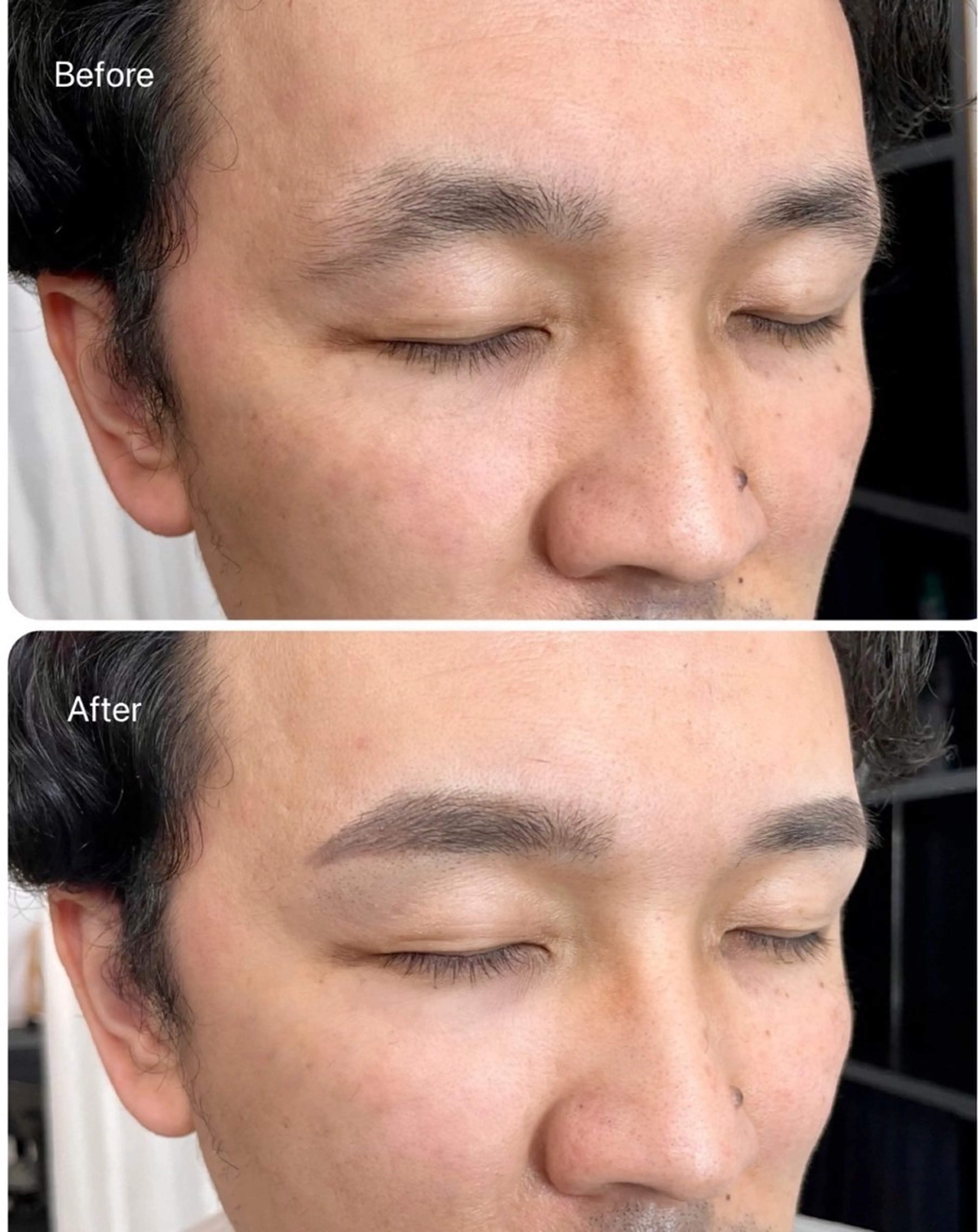 眉カットの写真