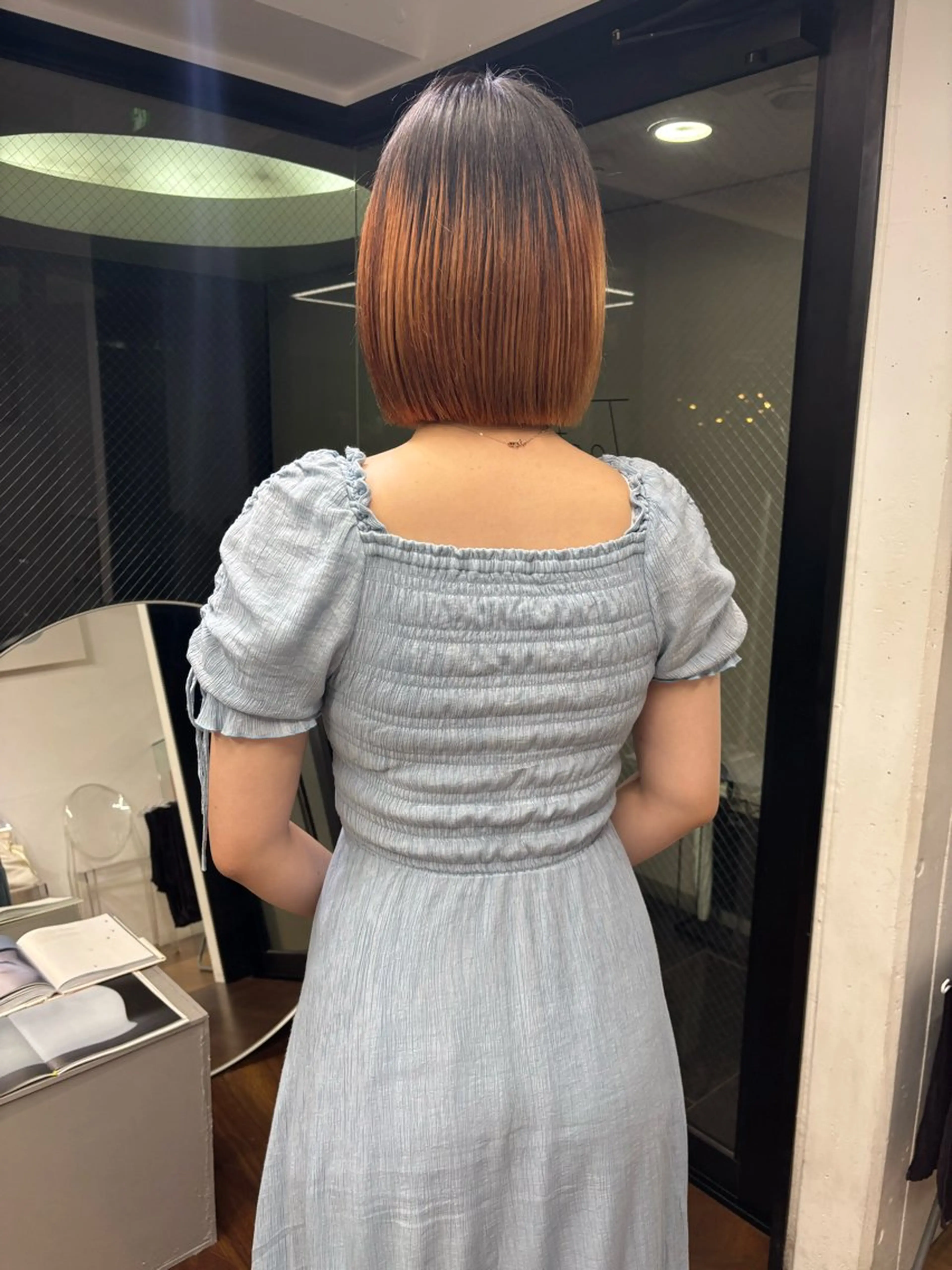 ショート ボブ 柔らかストレートと ツヤカラー/和田陽向のヘアスタイル