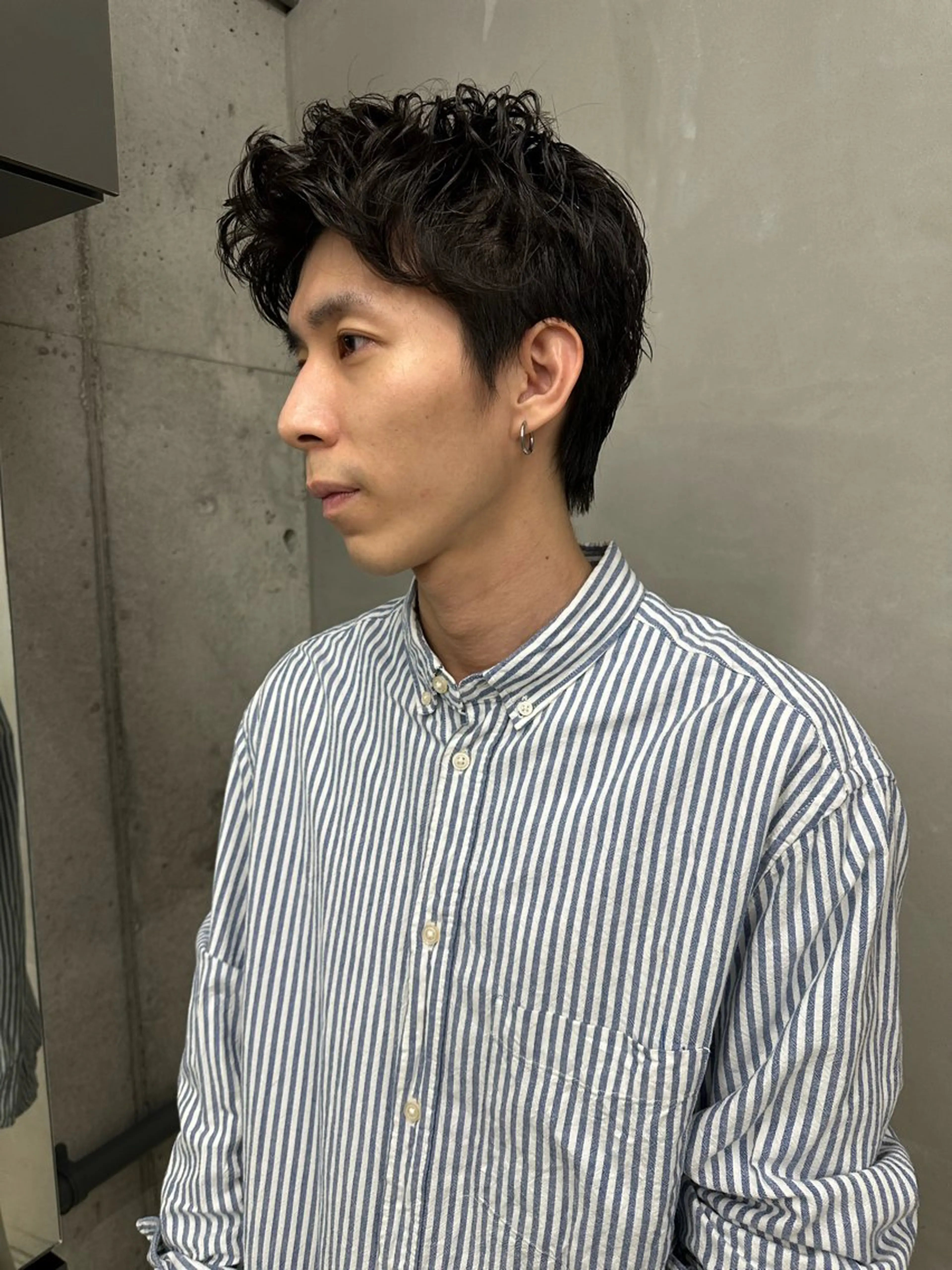 ショート パーマ メンズ ボブ/似合わせカット /ニュアンスカラーのヘアスタイル