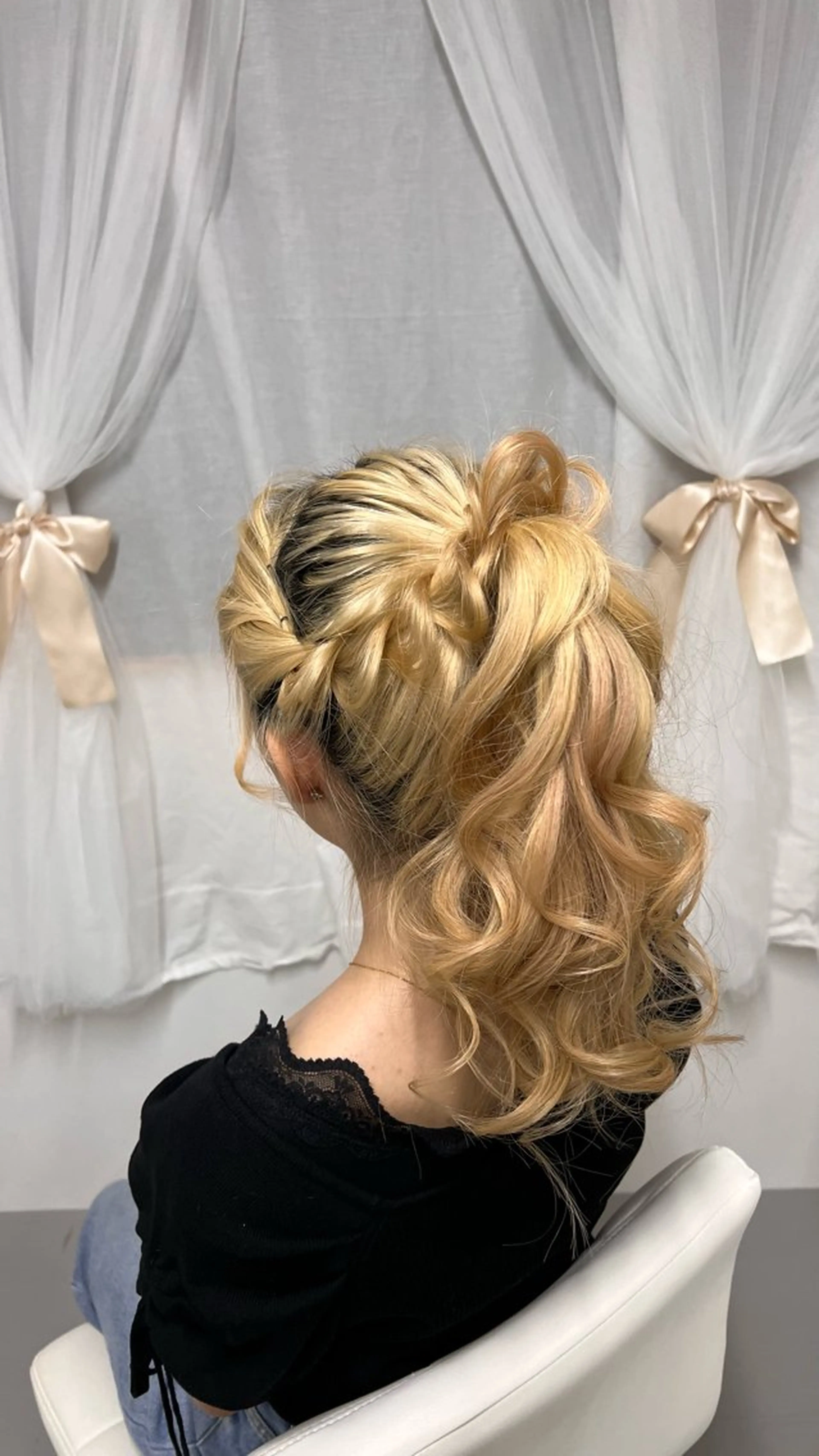 ロング ヘアアレンジ ポニーテール カラー/ヘアセット Nanami💗のヘアスタイル