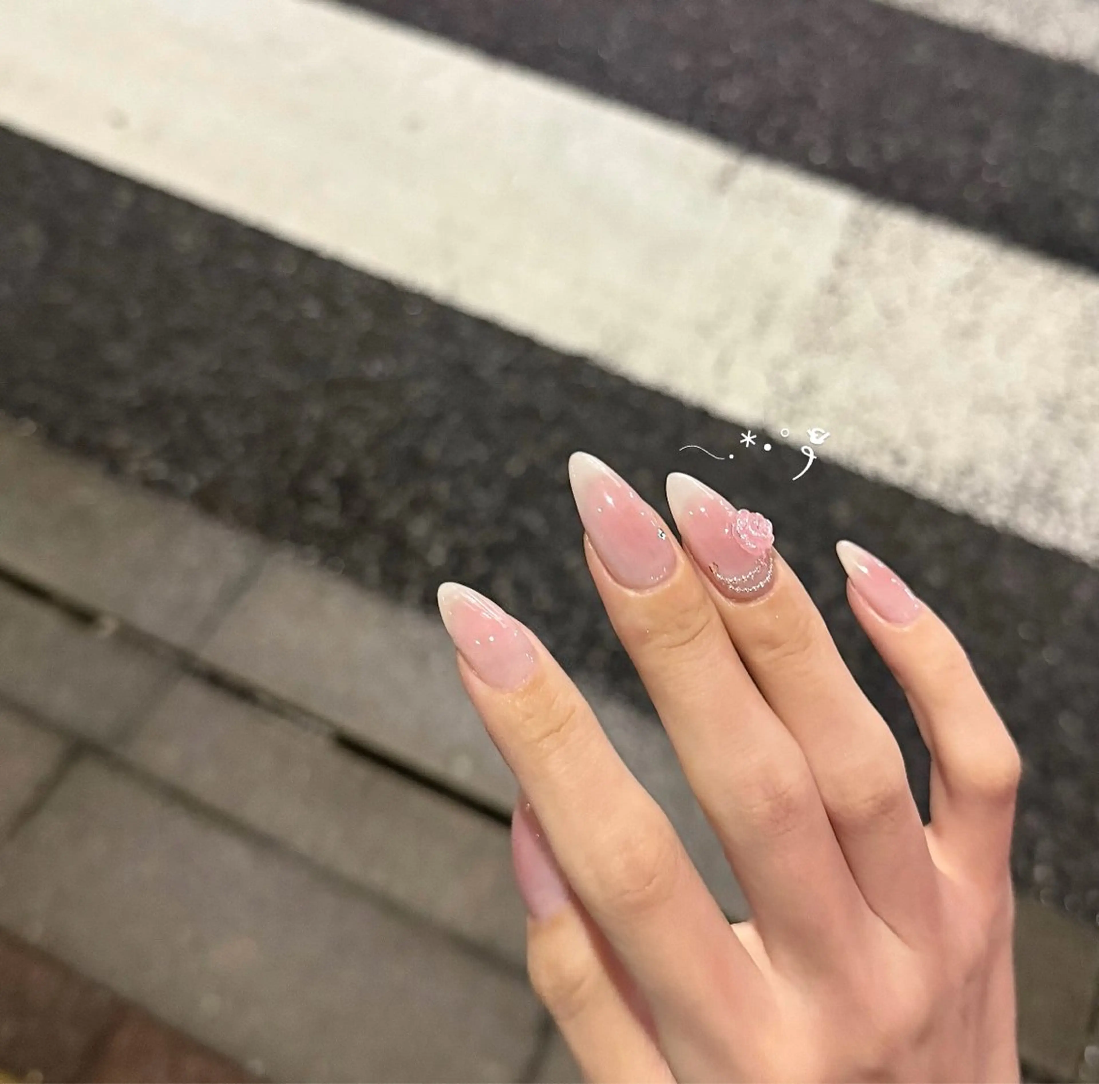 ネイル チークネイル 春ネイル ハンドネイル 鶴田୨ৎmaison de NALIのネイルデザイン