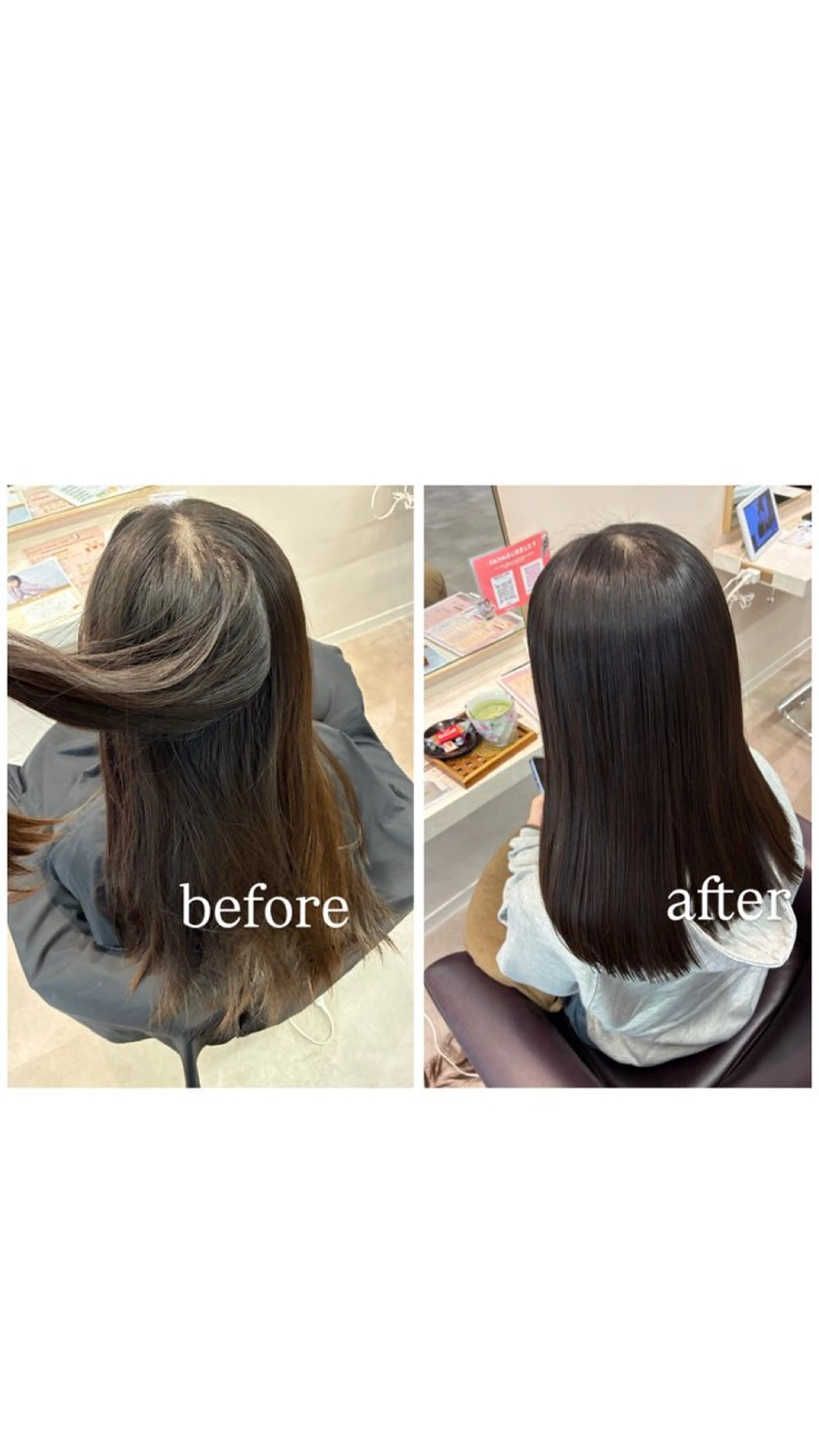 【🌿サラ艶髪にオススメ️🫧✨】今なら30%OFF‼️縮毛矯正➕トリートメント➕整えカット⭐️の写真