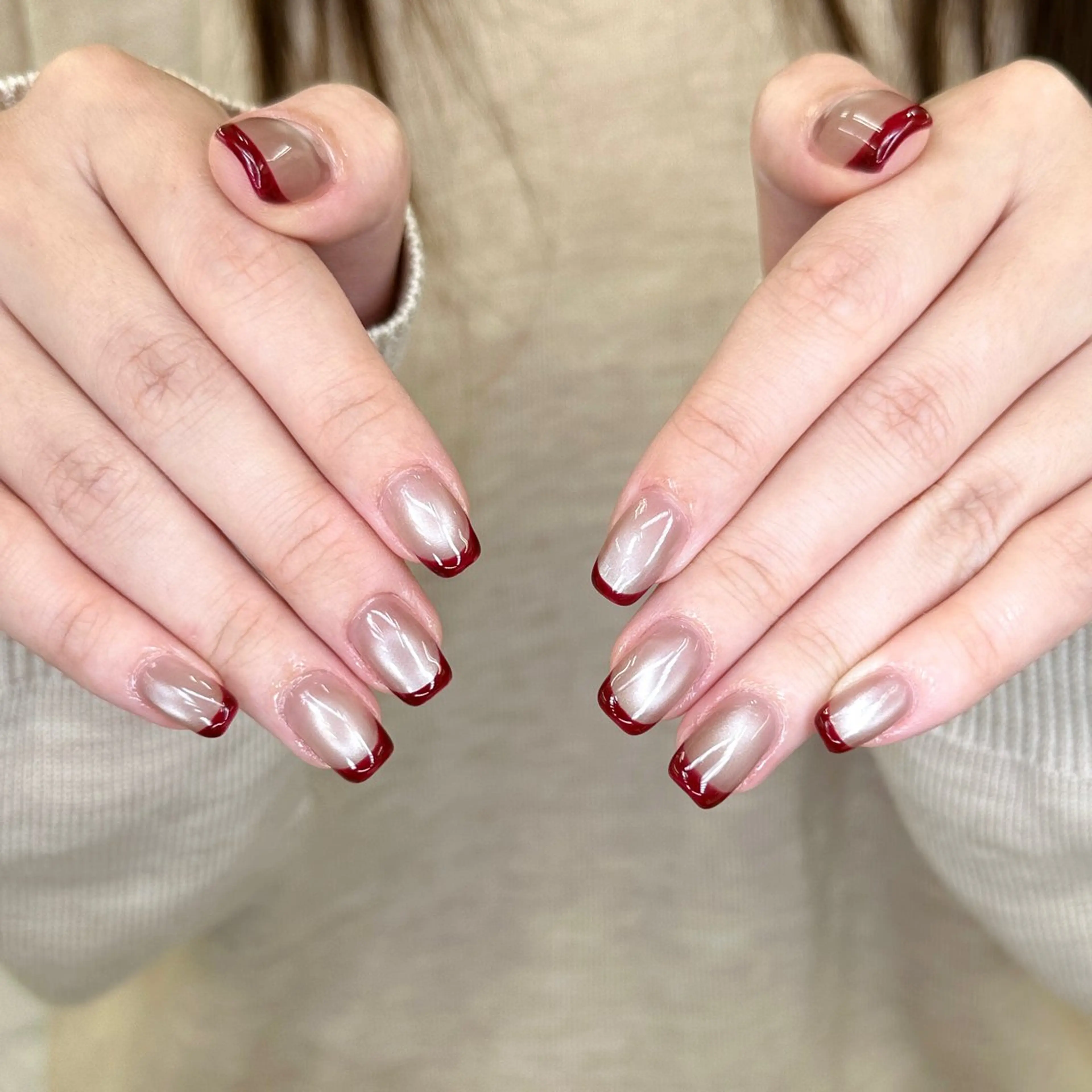 【自爪】フレンチネイル（オフ追加¥500）の写真