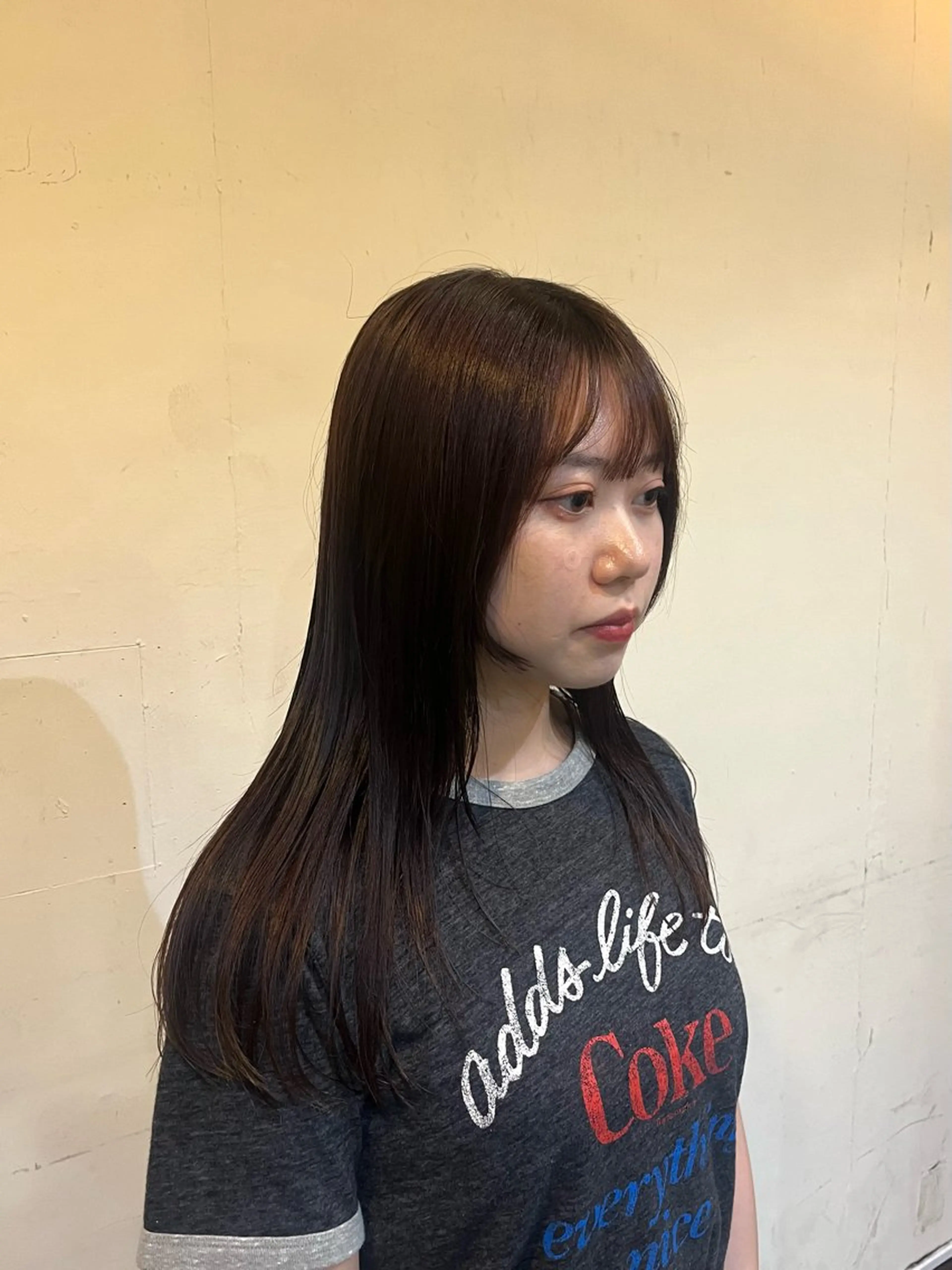 セミロング 松原 樹里のヘアスタイル