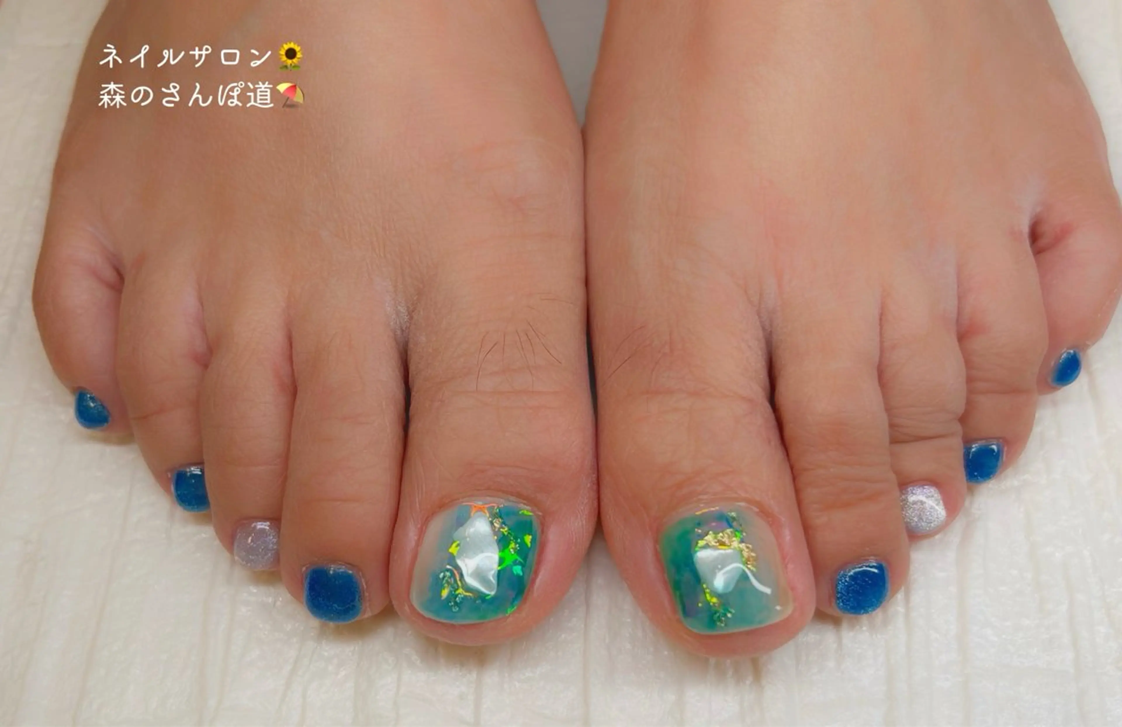 ネイル フットネイル 森のさんぽ道所属・ショートネイル 森のさんぽ道のネイルデザイン