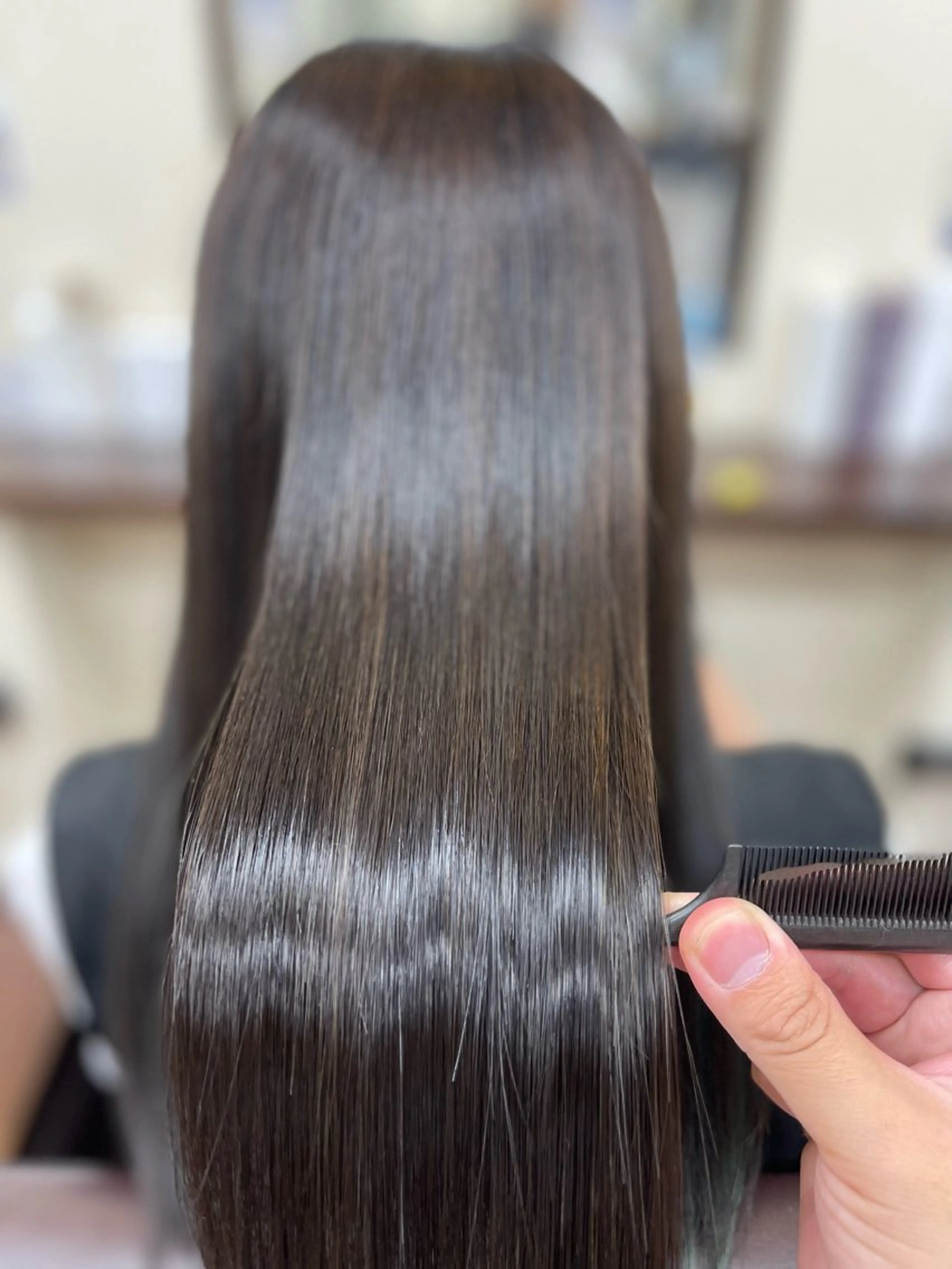 ミディアム 縮毛矯正 カット 縮毛矯正 トリートメント 田中 就のヘアスタイル