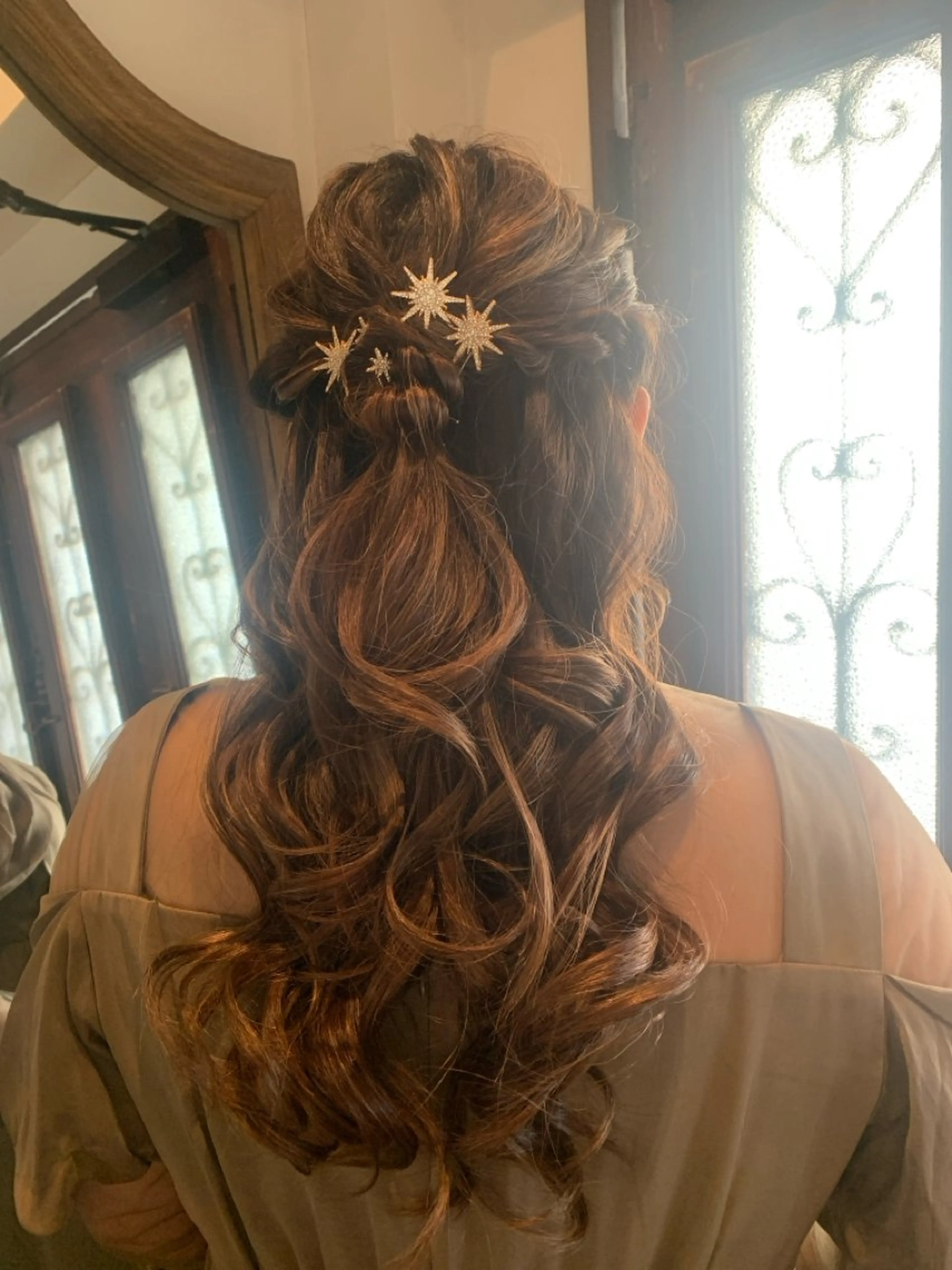 ヘアアレンジ ハーフアップ 結婚式・ブライダル MUUK share salon 平塚所属・完全1×1&半個室 ☆★MUUK柳田麻那のヘアスタイル