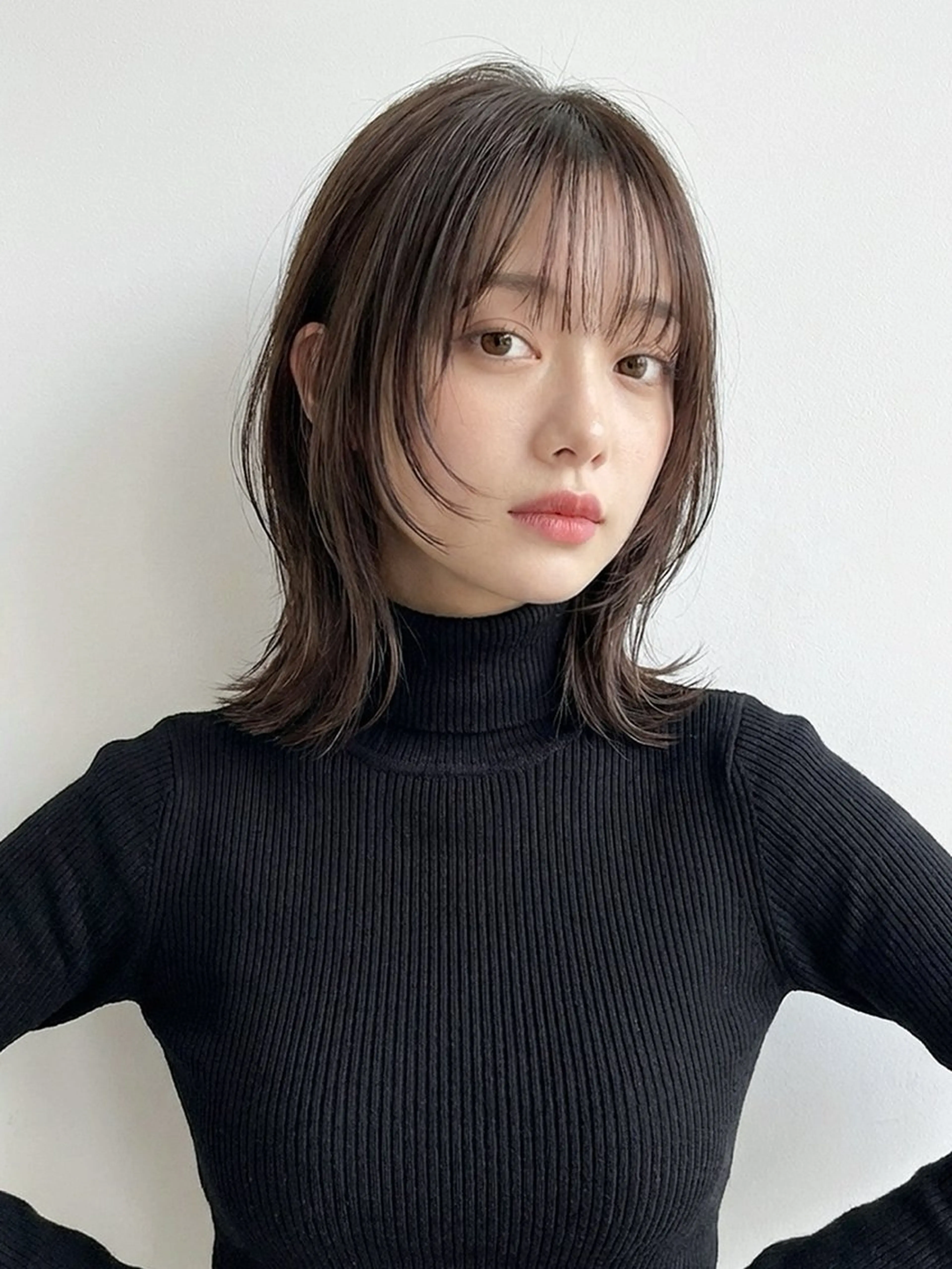 ミディアム カット ヘアカラー トリートメント 小松崎 友宏のヘアスタイル