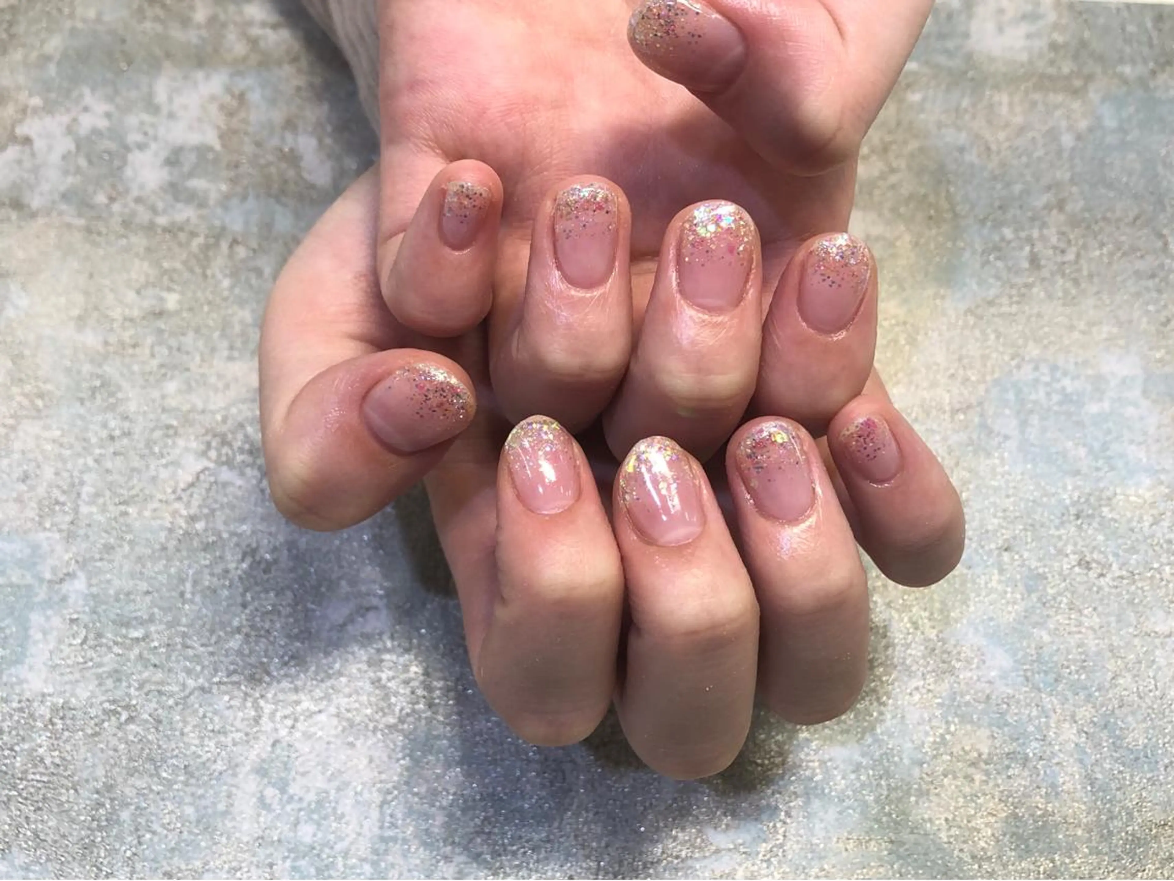 ネイル グラデーション ラメ(グリッター) ハンドネイル fairy 村居 愛香のネイルデザイン