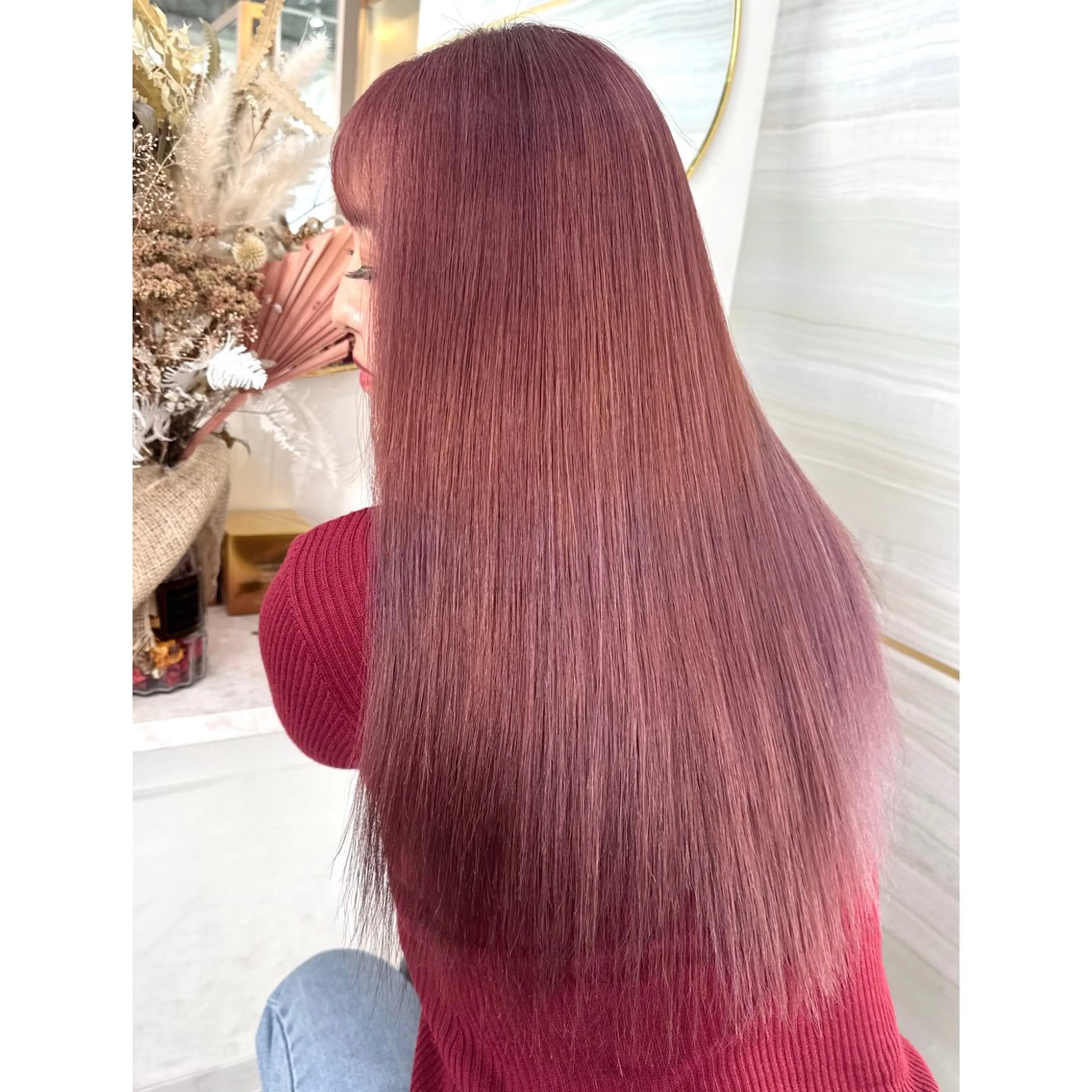 ロング 🐈‍⬛momo🐾 ダブルカラーのヘアスタイル