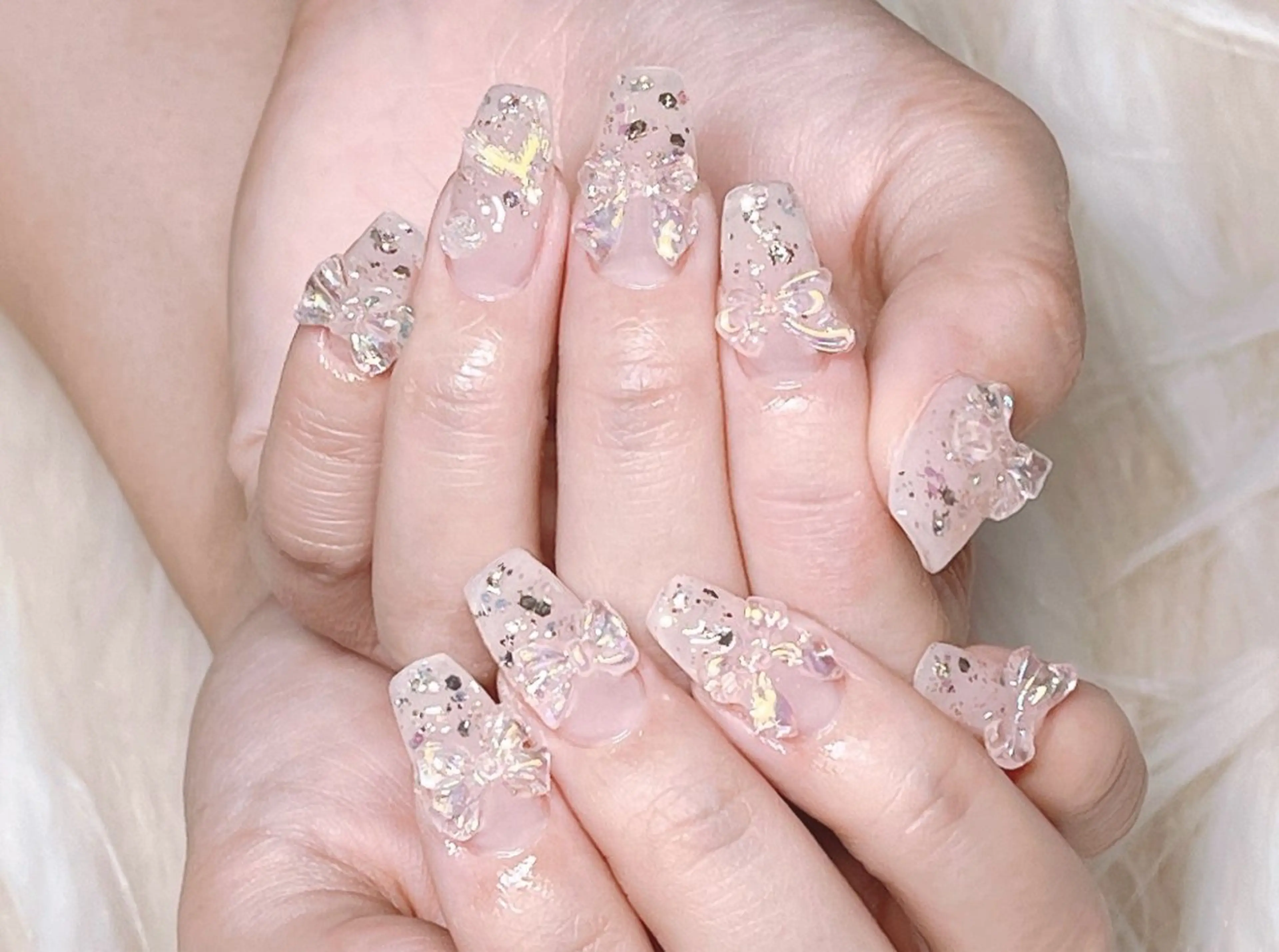 ネイル 長さ出し フットネイル フレンチネイル ジェルネイル グラデーション ハンドネイル Nail&eye Belire 新宿のネイルデザイン