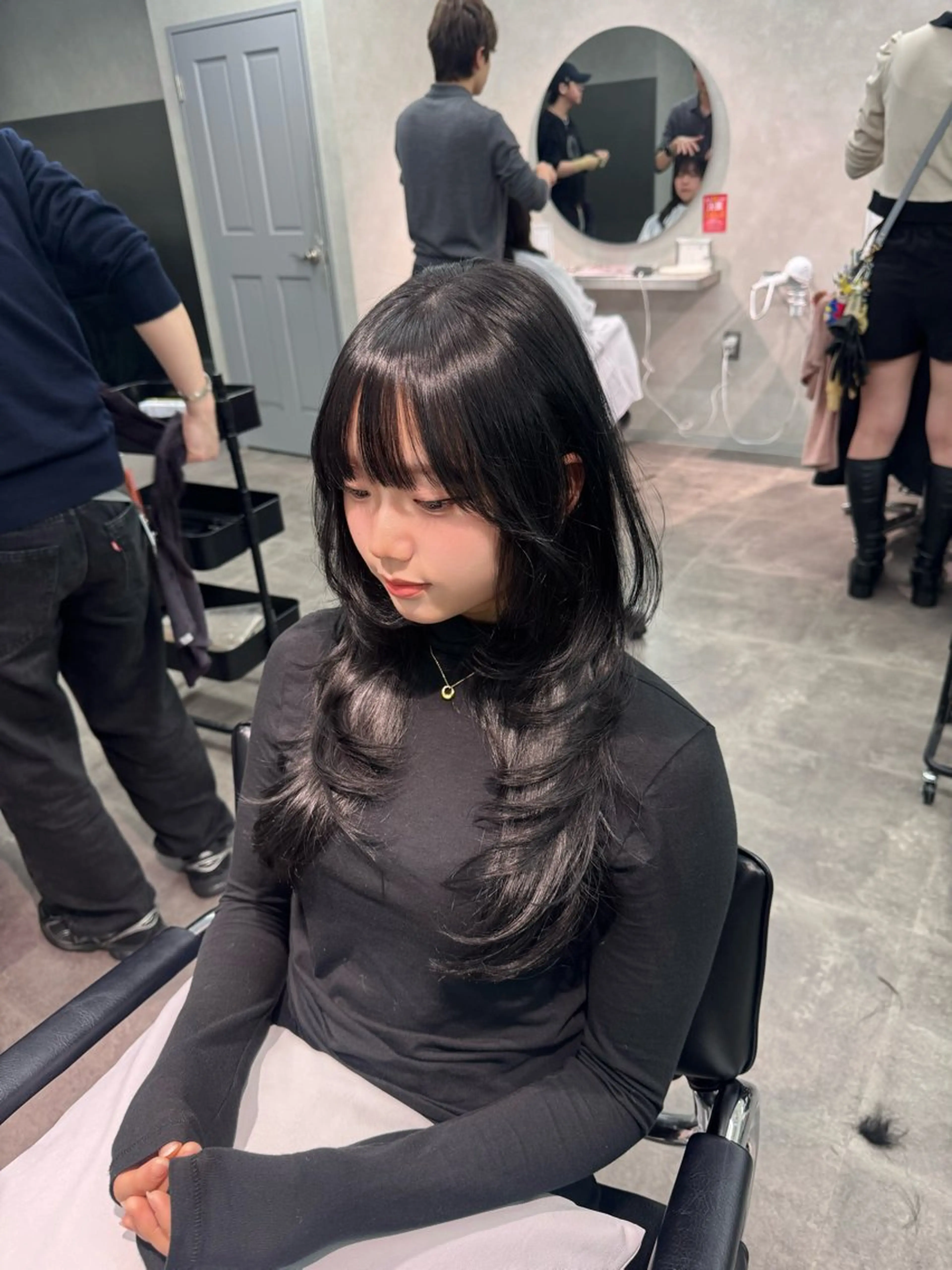 ロング カラー カット ヘアカラー レイヤーカット職人 🇰🇷千葉韓国ヘアのヘアスタイル