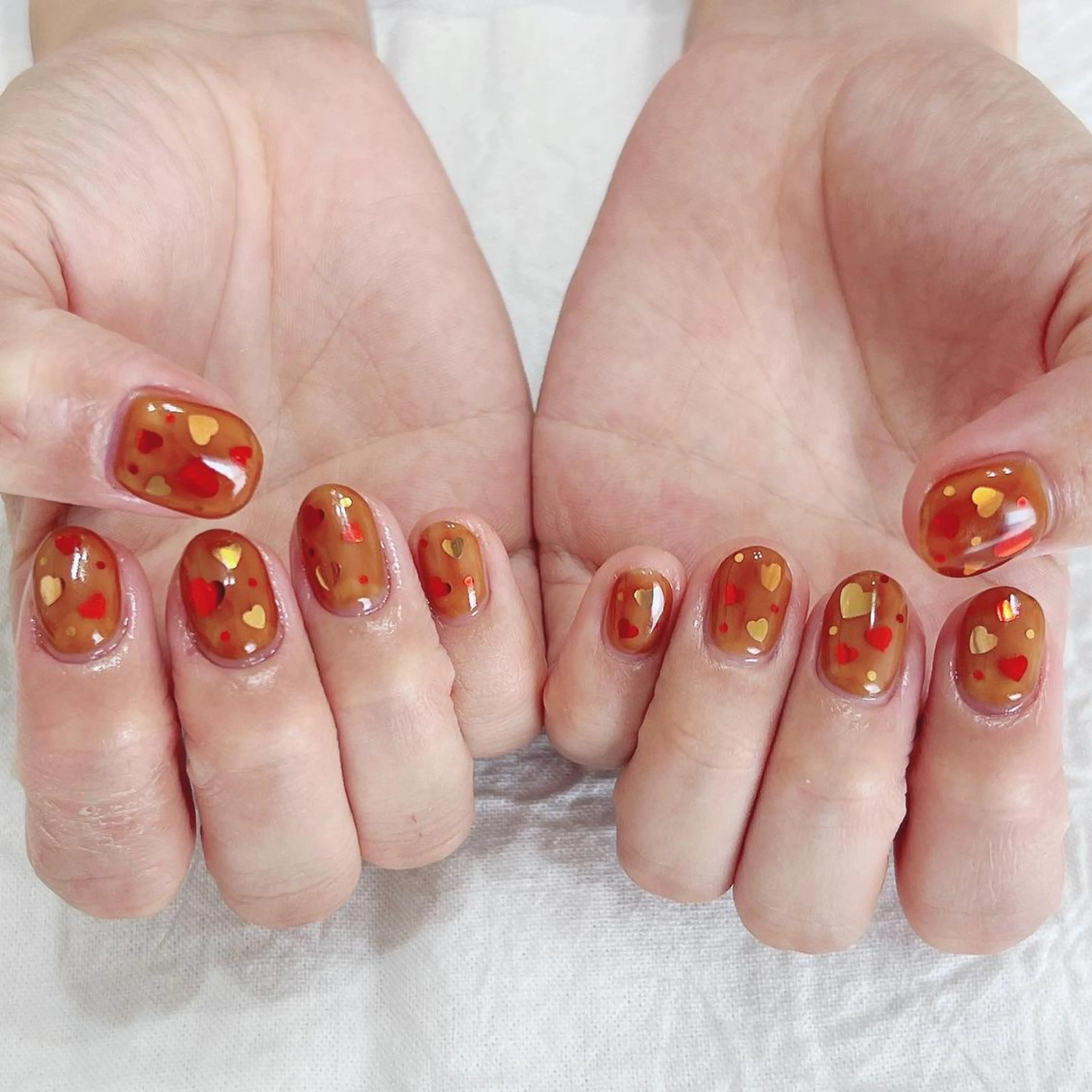 ネイル ハート ハンドネイル peaberry nailのネイルデザイン