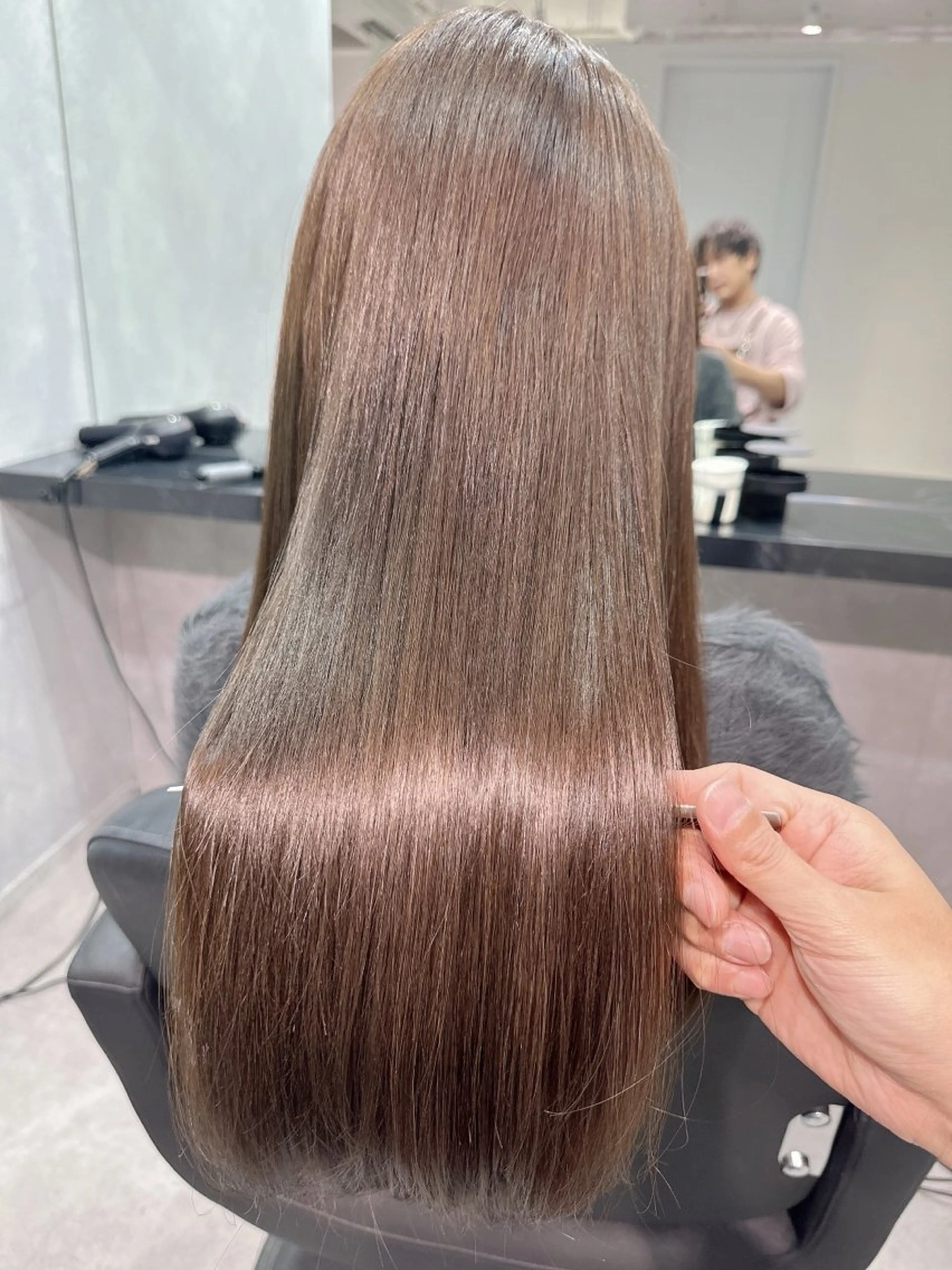 ロング 伸ばしかけ 髪質改善 ロング 縮毛矯正 トリートメント 縮毛矯正 トリートメント LUANA/千種 竹内康のヘアスタイル