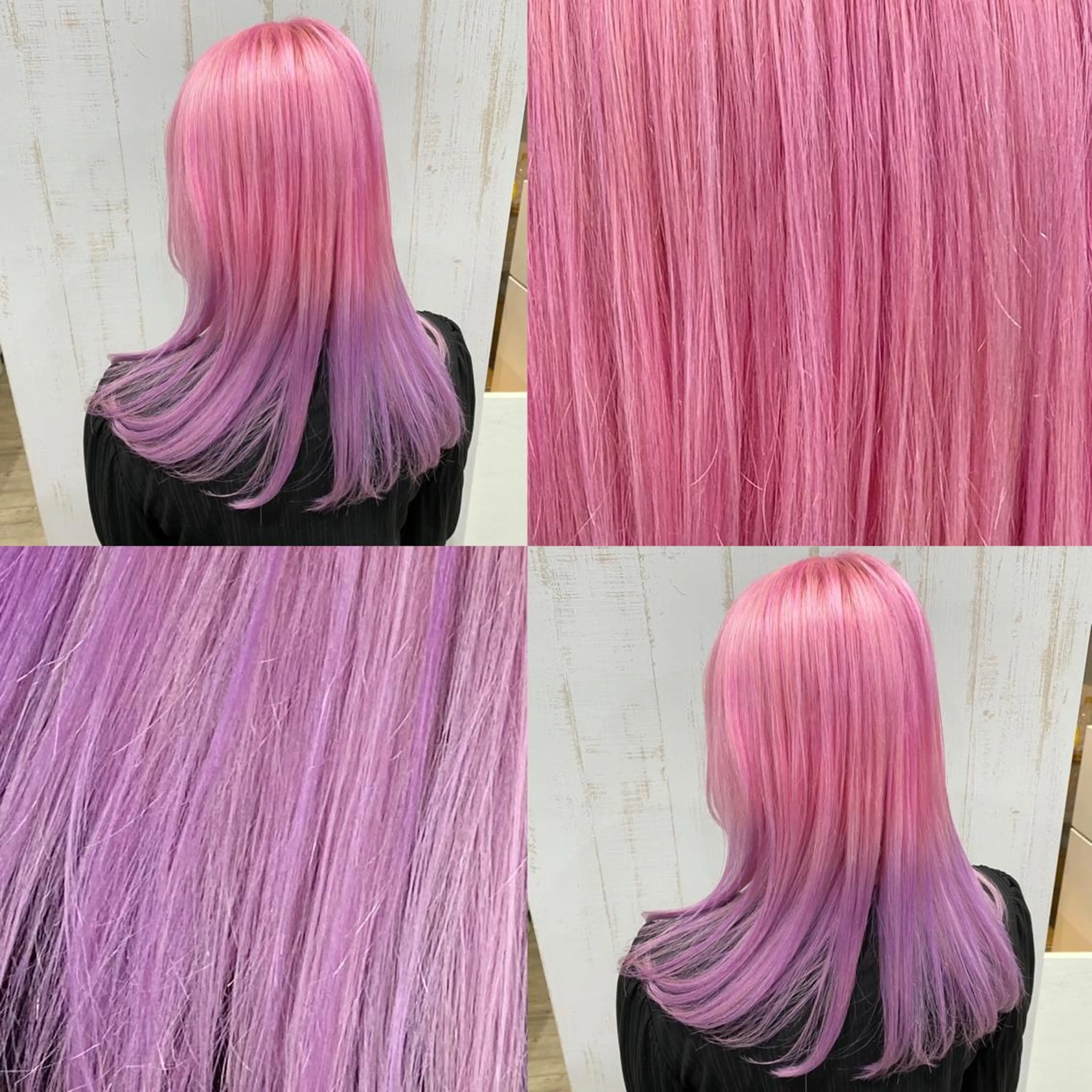 セミロング カラー ハイトーン💫 エクステ💫maiのヘアスタイル