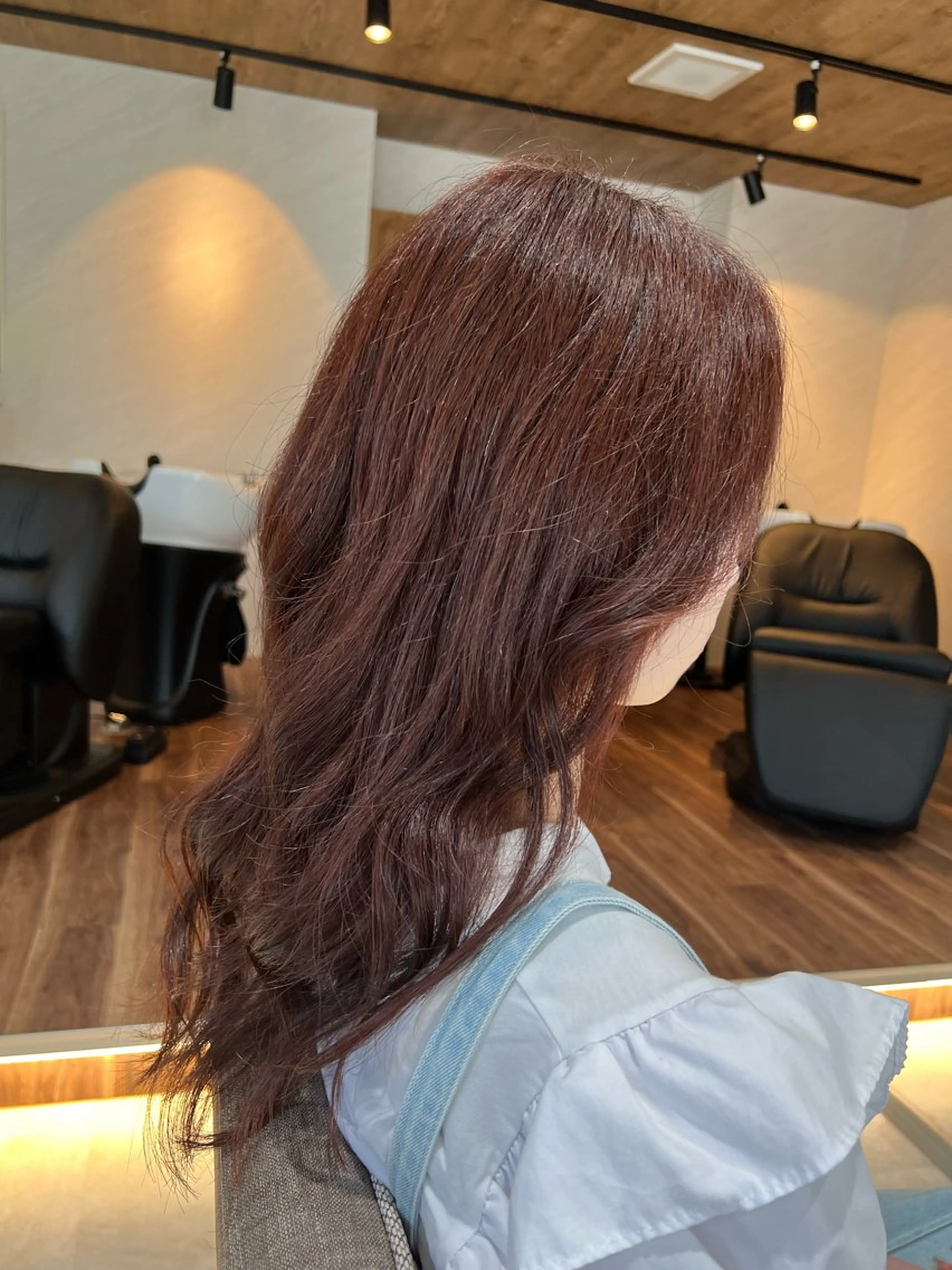 ロング カラー ベージュカラー ピンクカラー ピンクベージュ 髪質改善 ロング カット ヘアカラー トリートメント 艶ボブ🤎暖色カラー 縮毛矯正/メンズ💈のヘアスタイル