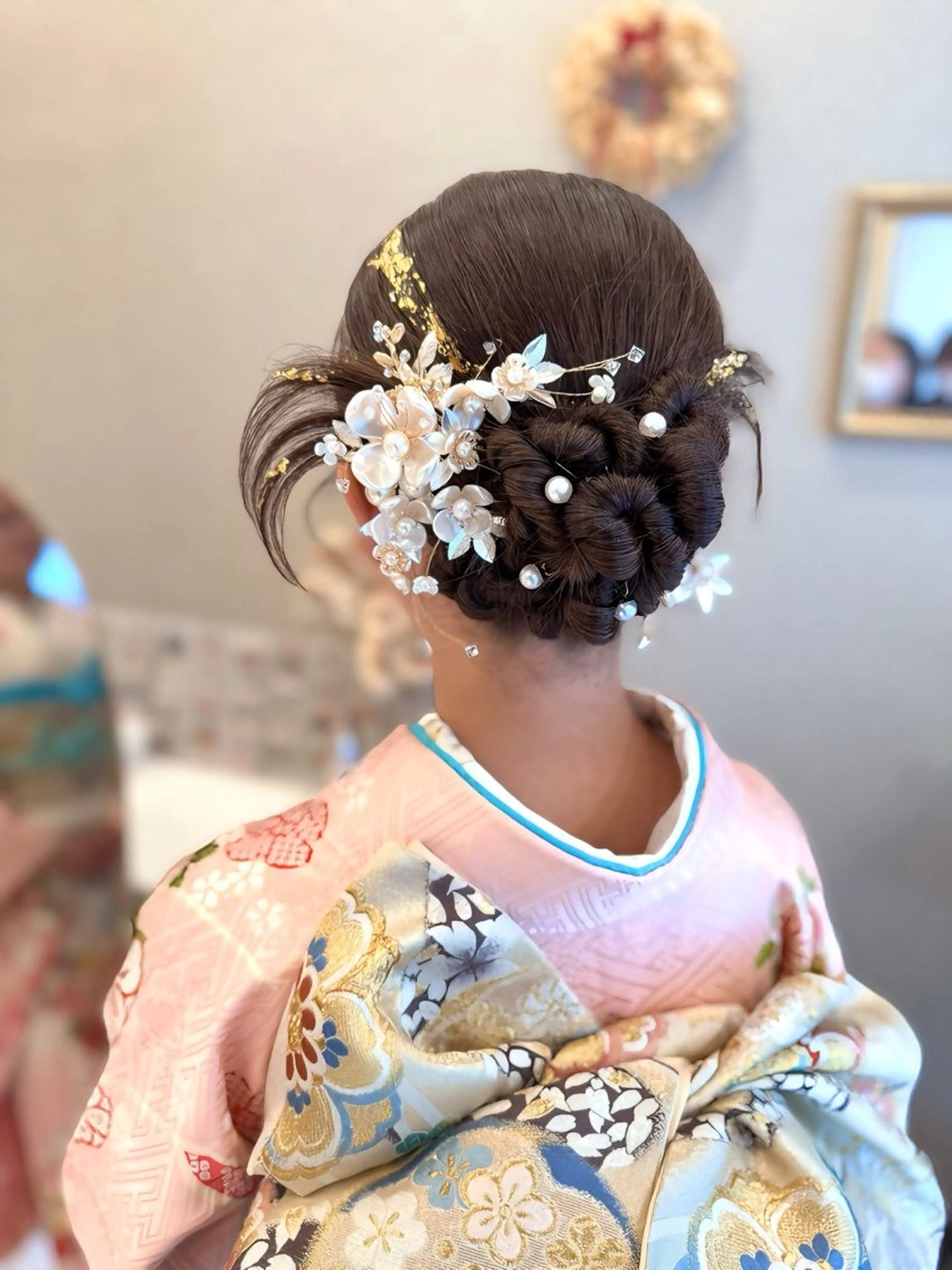 セミロング ヘアアレンジ 成人式 結婚式・ブライダル ヘアセット hair room HARU所属・伊藤 栄子のヘアスタイル