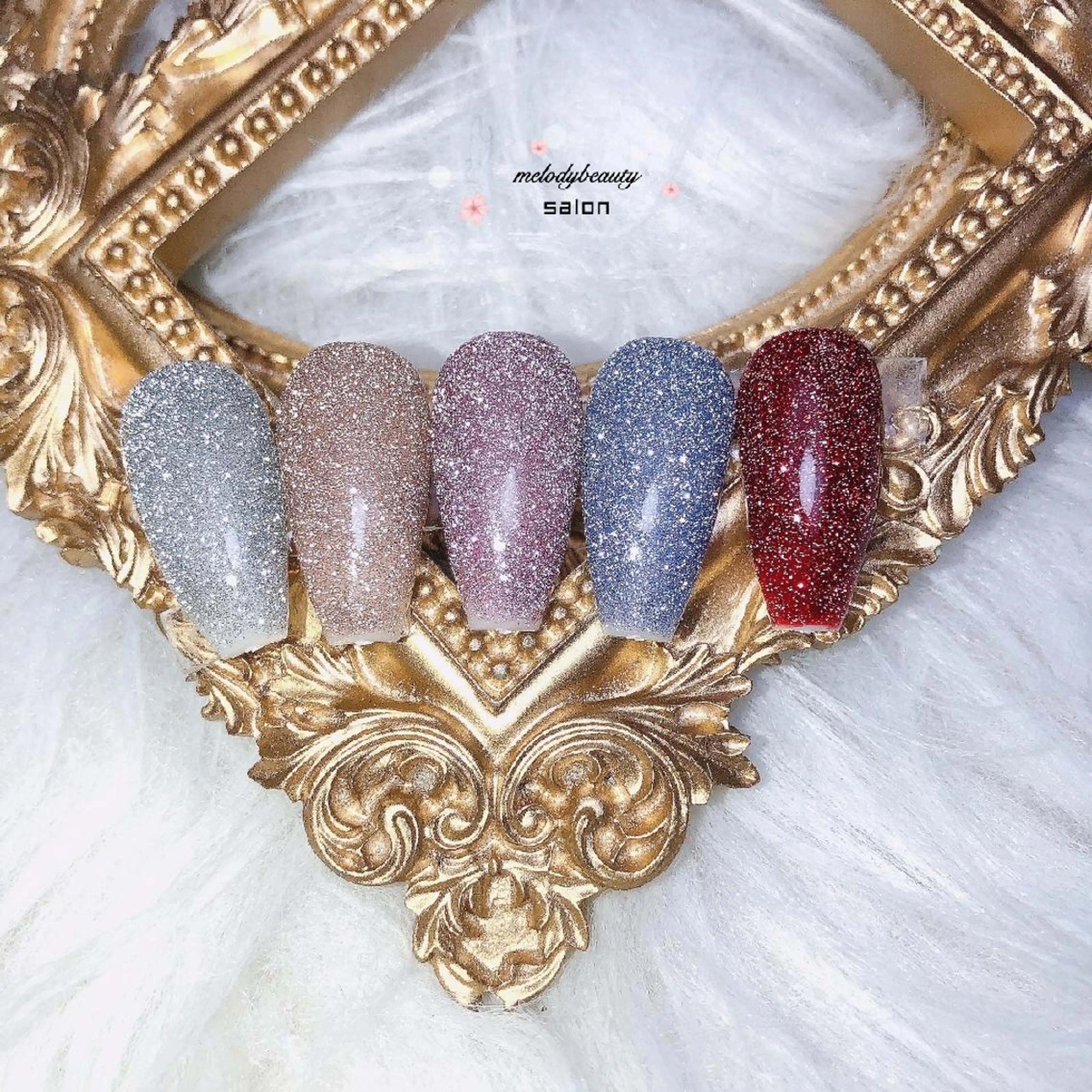 ネイル オーロラネイル ジェルネイル マグネットネイル シンプルネイル バレンタイン Melody Nail所属・Melody  3D/スカルプ専門店のネイルデザイン