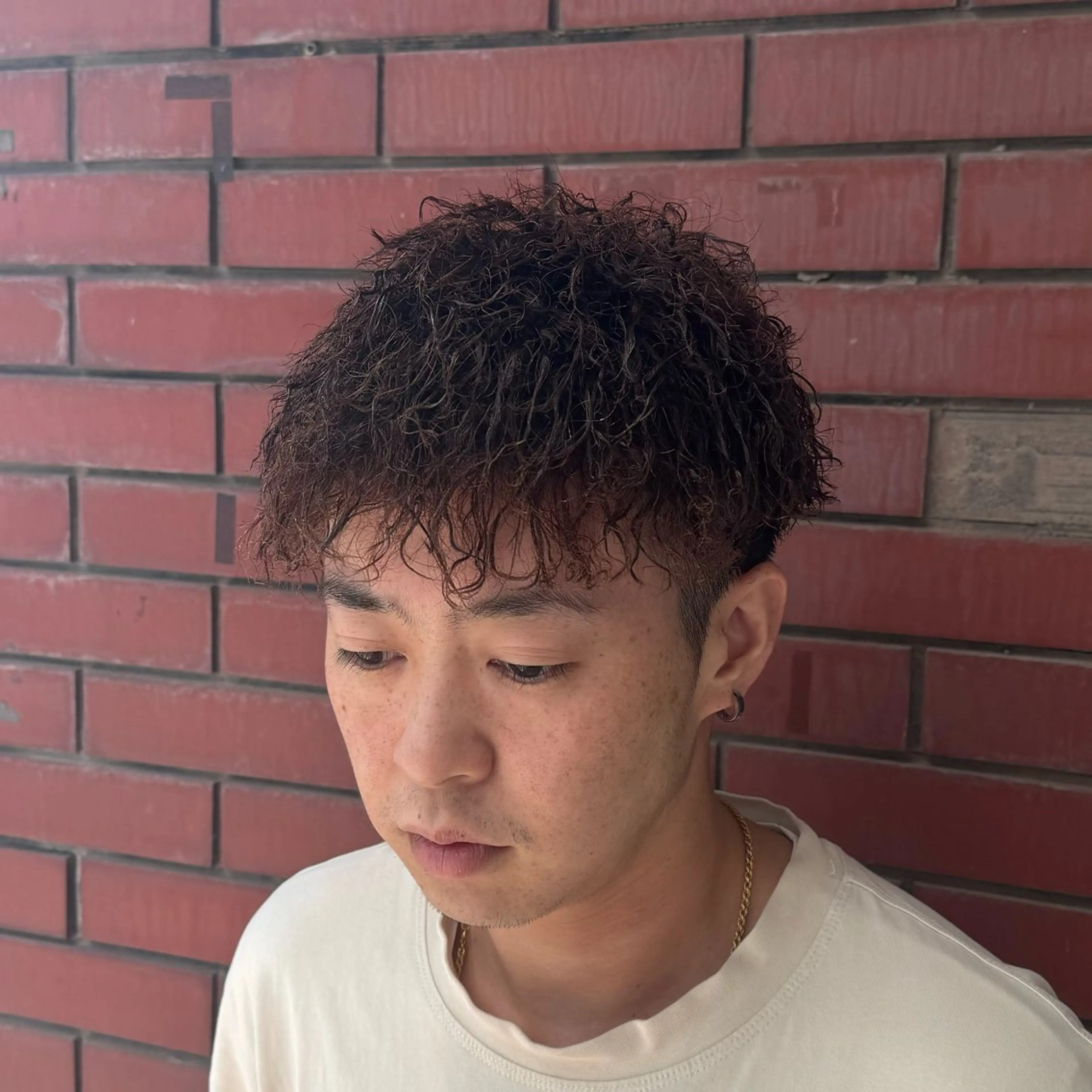 ショート パーマ メンズ メンズパーマ メンズツイストパーマ ショートヘア ツイストパーマ カット パーマ 柏メンズカットパーマ NO.1タイチのヘアスタイル